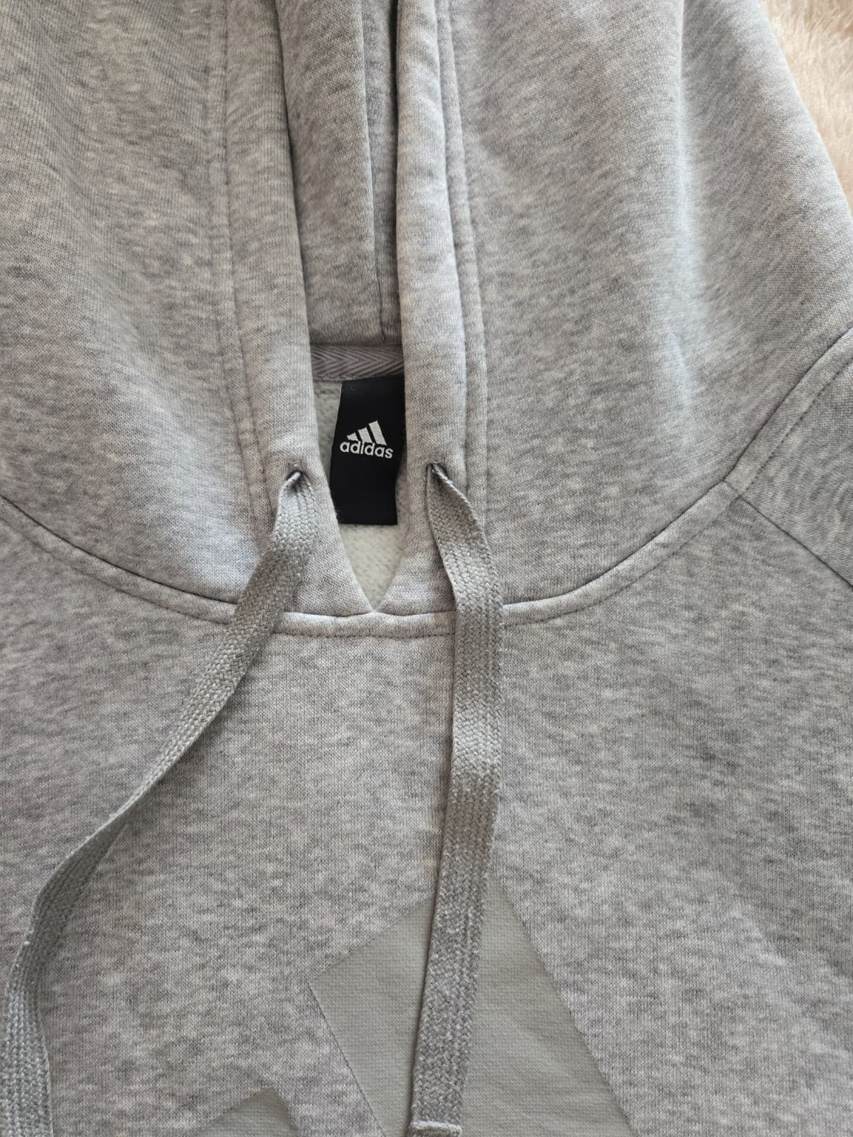 Adidas Essentials Big Logo Pullover Hoodie Grey — photo 3 of 9