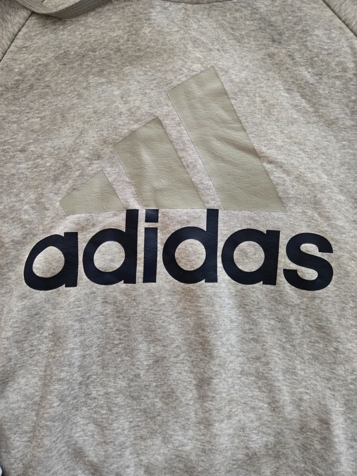 Adidas Essentials Big Logo Pullover Hoodie Grey — photo 4 of 9