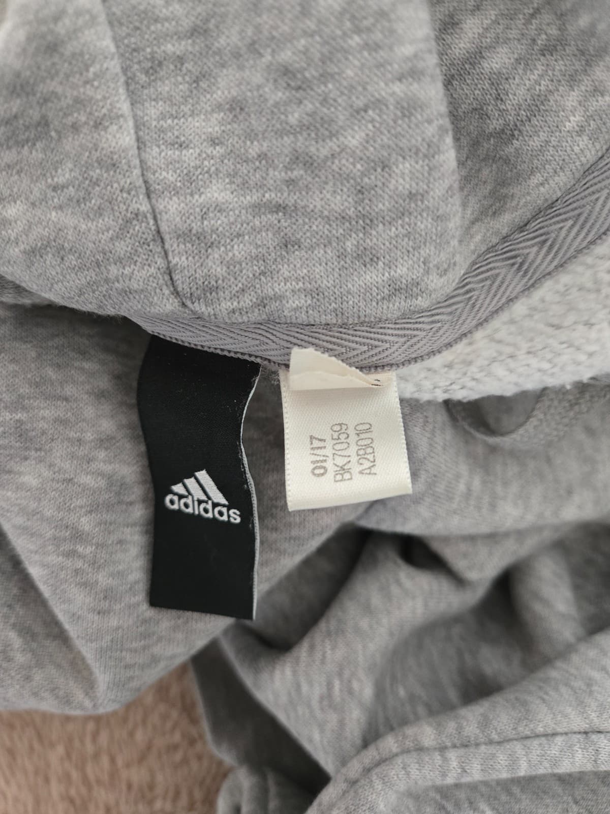 Adidas Essentials Big Logo Pullover Hoodie Grey — photo 6 of 9