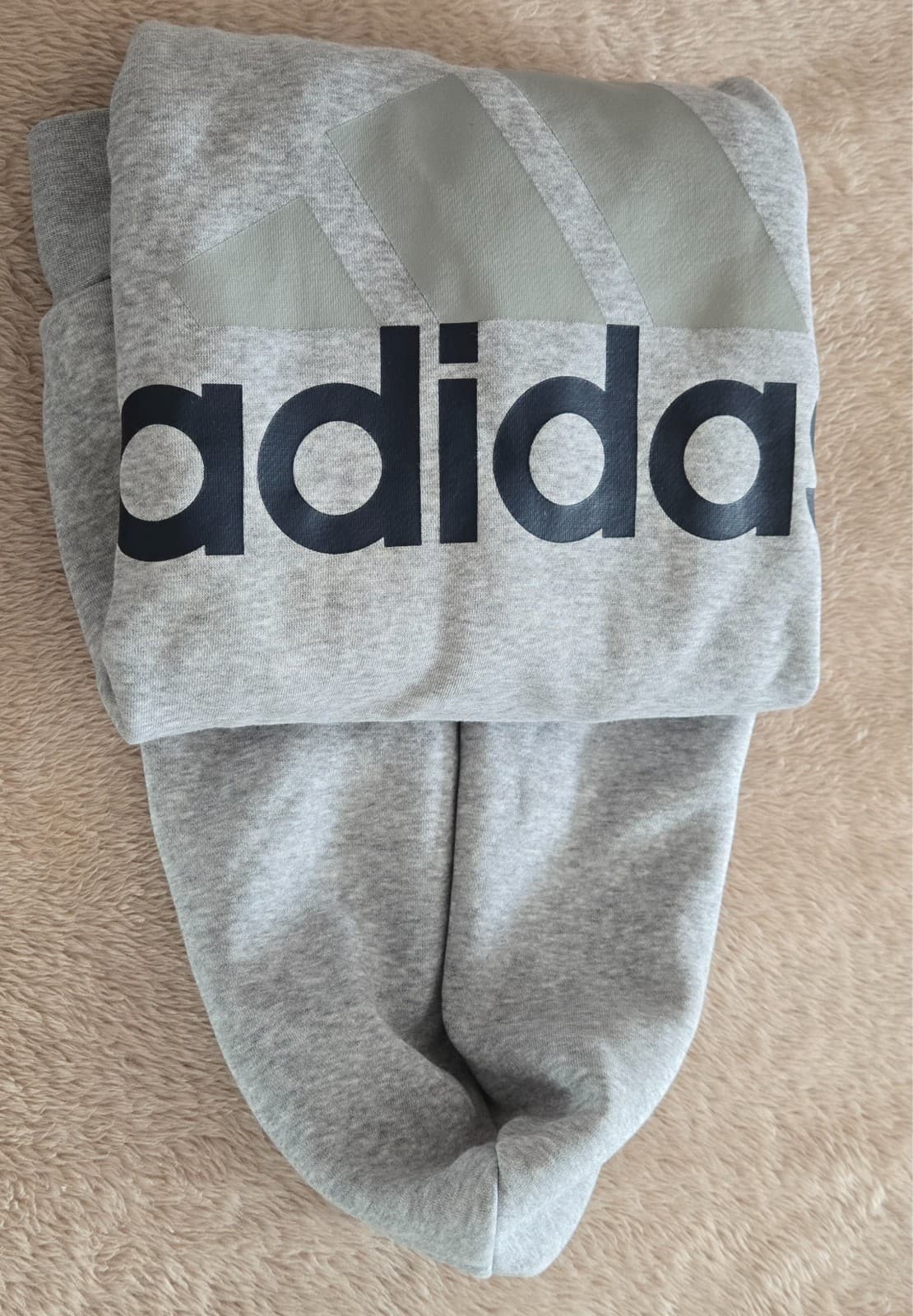 Adidas Essentials Big Logo Pullover Hoodie Grey — photo 9 of 9