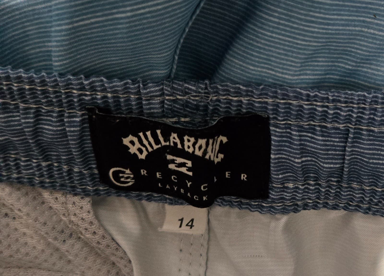 Billabong All Day Stripe Swim Shorts Blue Size 14 — photo 5 of 5