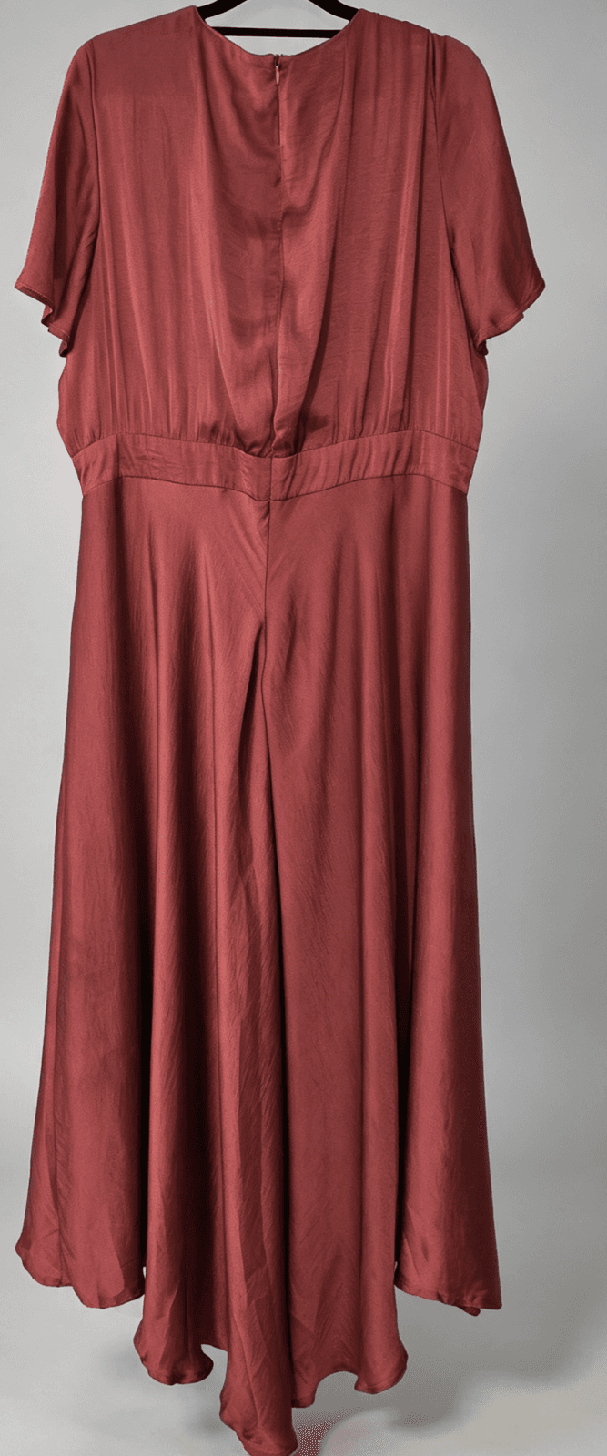 Billy J Dusty Rose Tie Front Flutter Sleeve Midi Dress Size 20 — photo 3 of 5