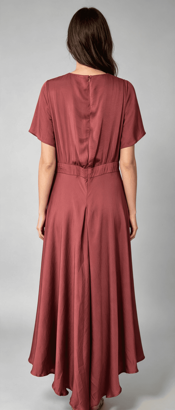 Billy J Dusty Rose Tie Front Flutter Sleeve Midi Dress Size 20 — photo 4 of 5