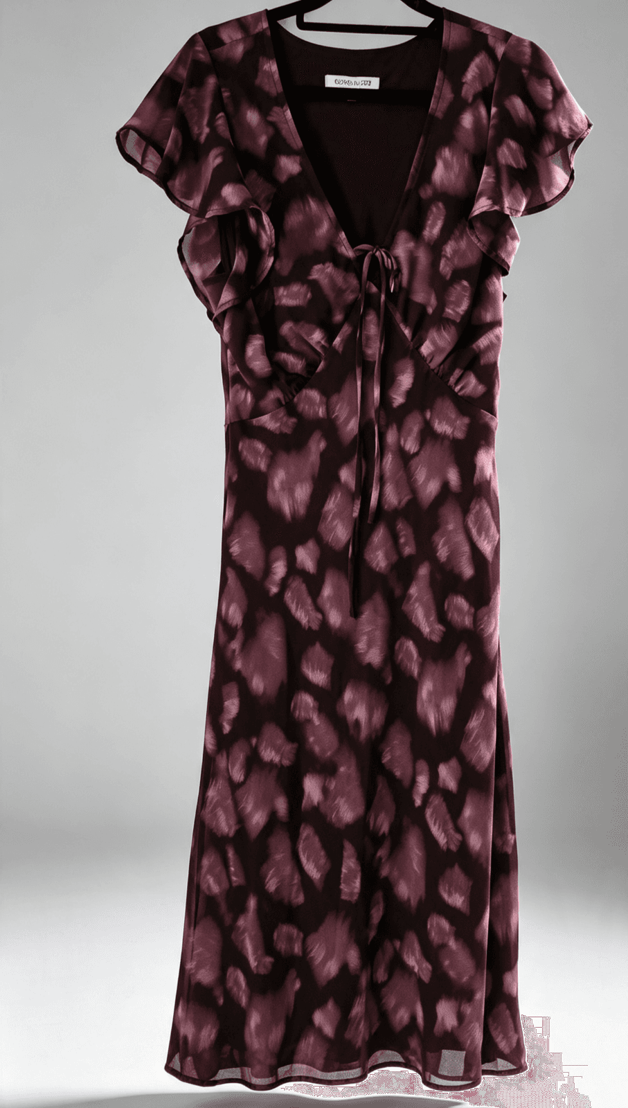 Georgia Zoe Admiration Flutter Sleeve Maxi Dress Burgundy Size 8 — photo 6 of 13