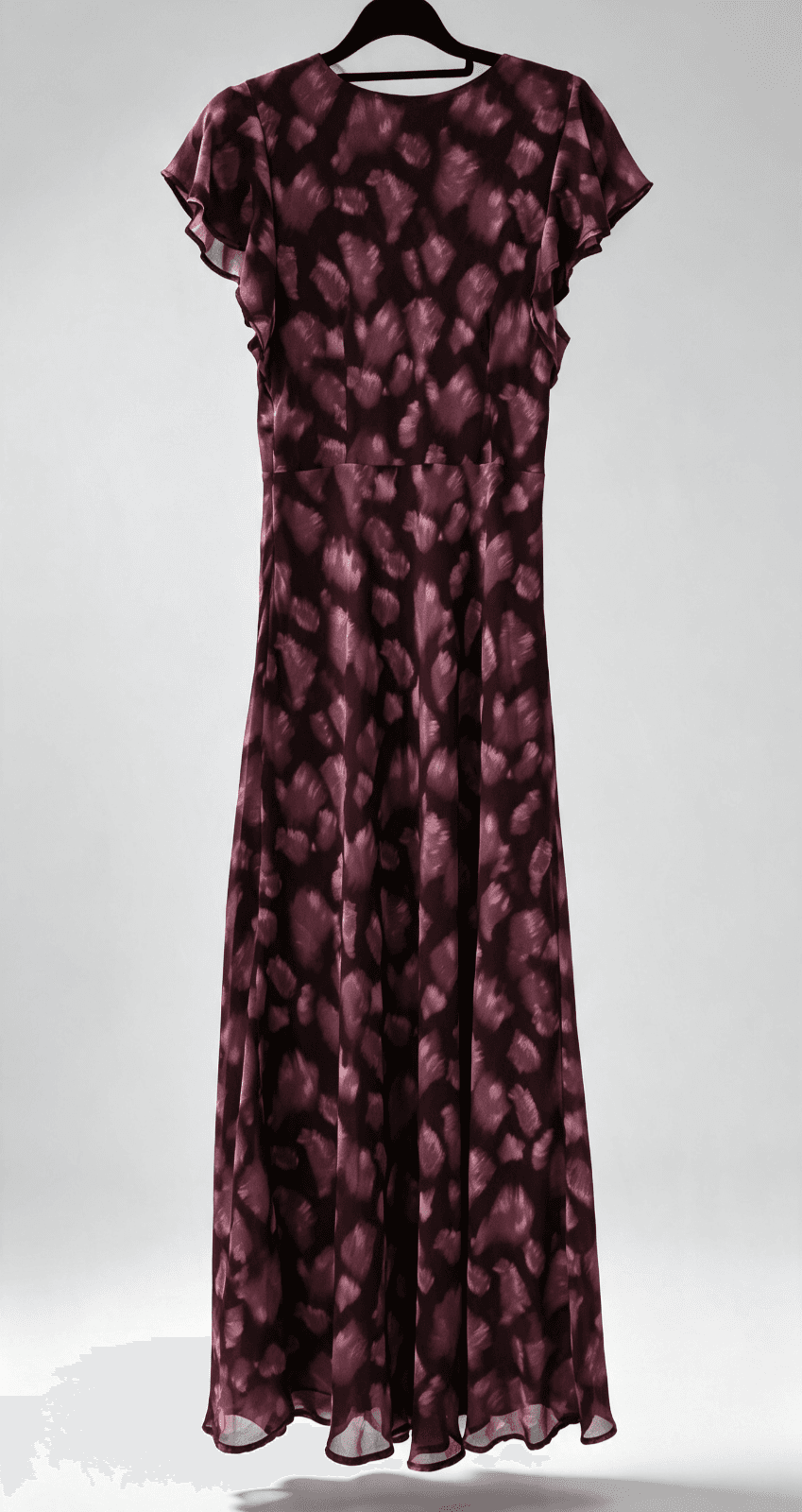 Georgia Zoe Admiration Flutter Sleeve Maxi Dress Burgundy Size 8 — photo 10 of 13