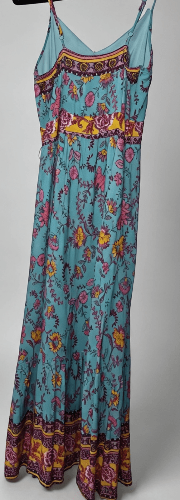 Minx & Moss Floral Print Spaghetti Strap Maxi Dress — photo 3 of 8