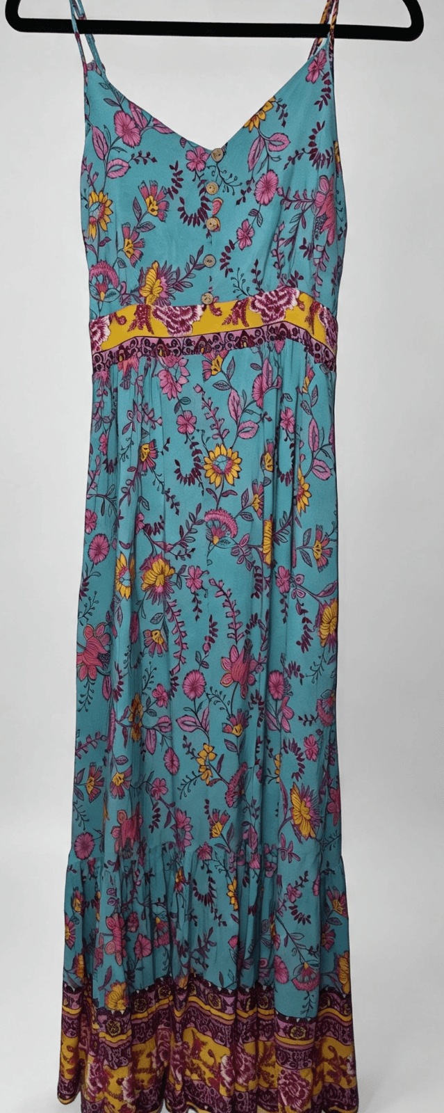 Minx & Moss Floral Print Spaghetti Strap Maxi Dress — photo 4 of 8
