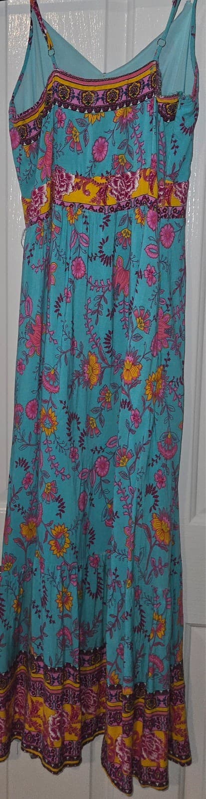 Minx & Moss Floral Print Spaghetti Strap Maxi Dress — photo 7 of 8