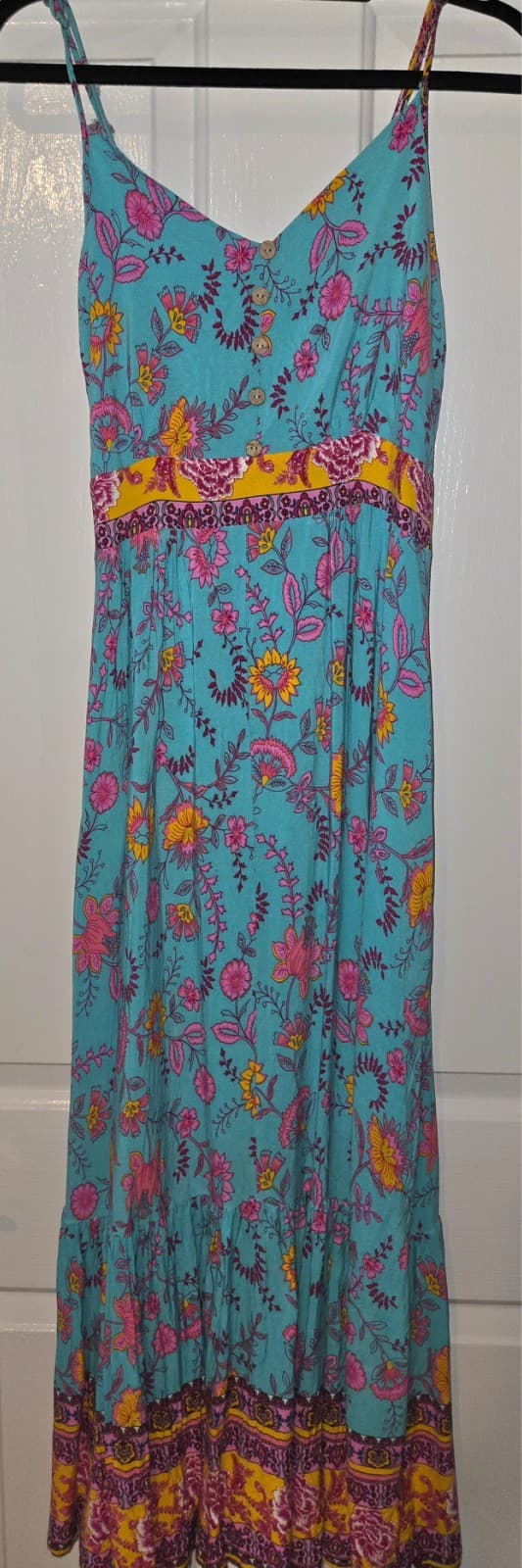 Minx & Moss Floral Print Spaghetti Strap Maxi Dress — photo 8 of 8