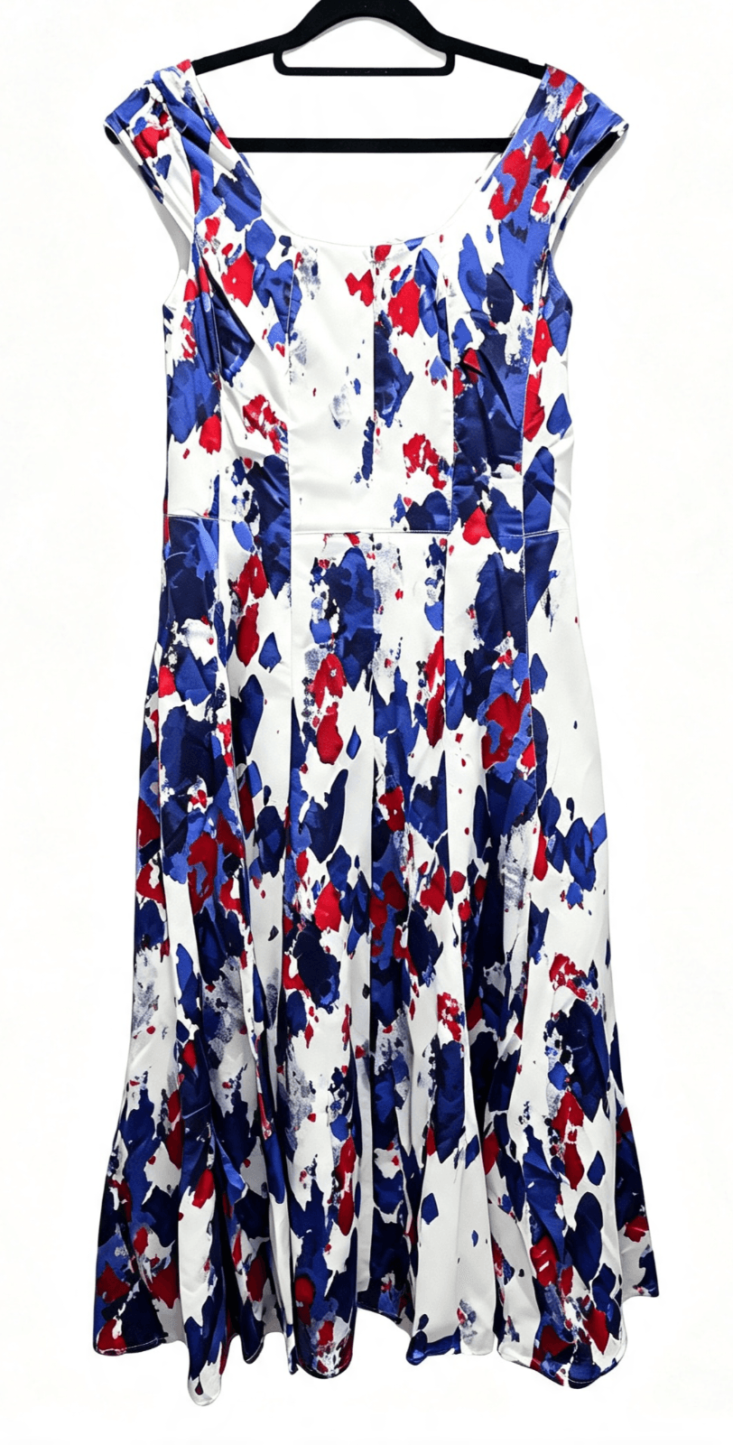 Yvonne Black Abstract Print Fit And Flare Midi Dress — photo 4 of 6