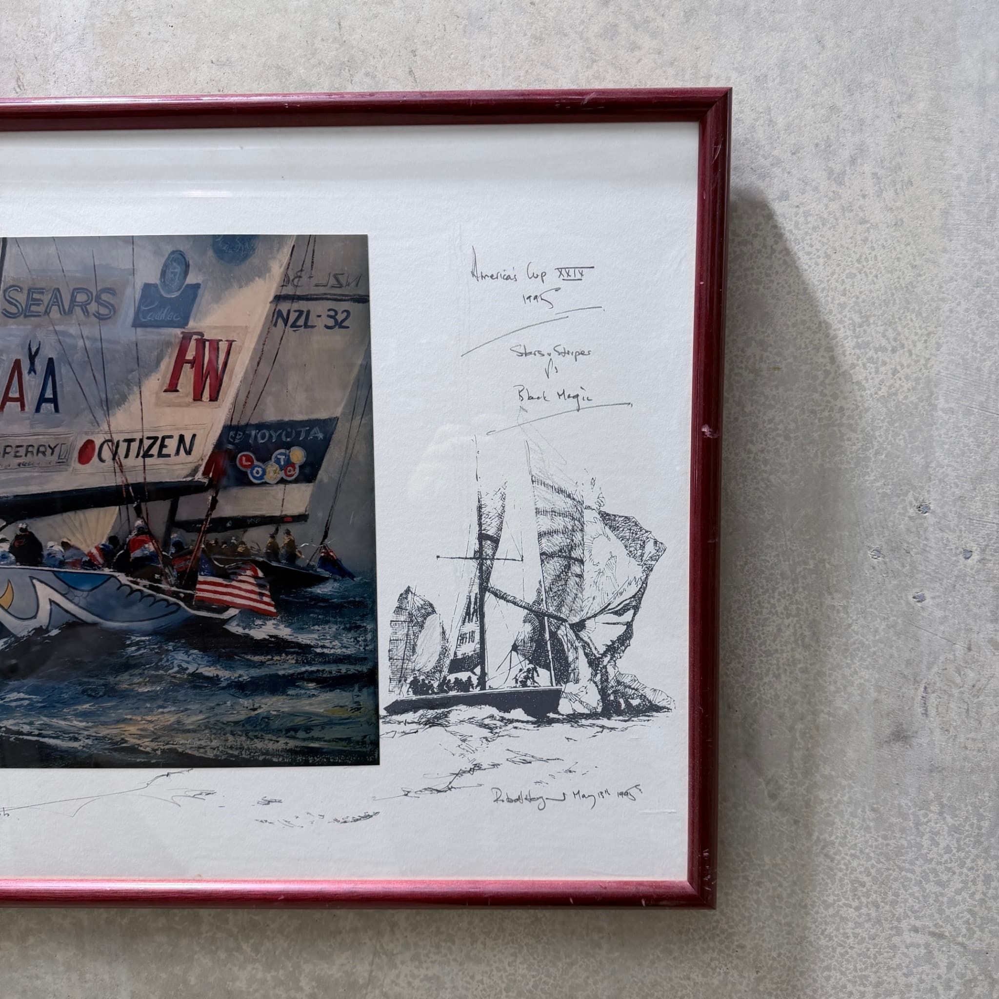 1995 America's Cup XXIX Stars & Stripes vs Black Magic Print by Robert Hagan — photo 2 of 9