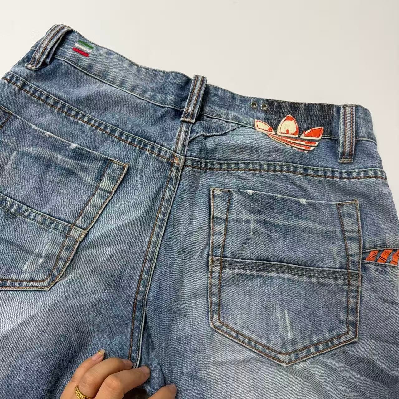 2000s Diesel x Adidas Distressed Denim Jeans — photo 1 of 4