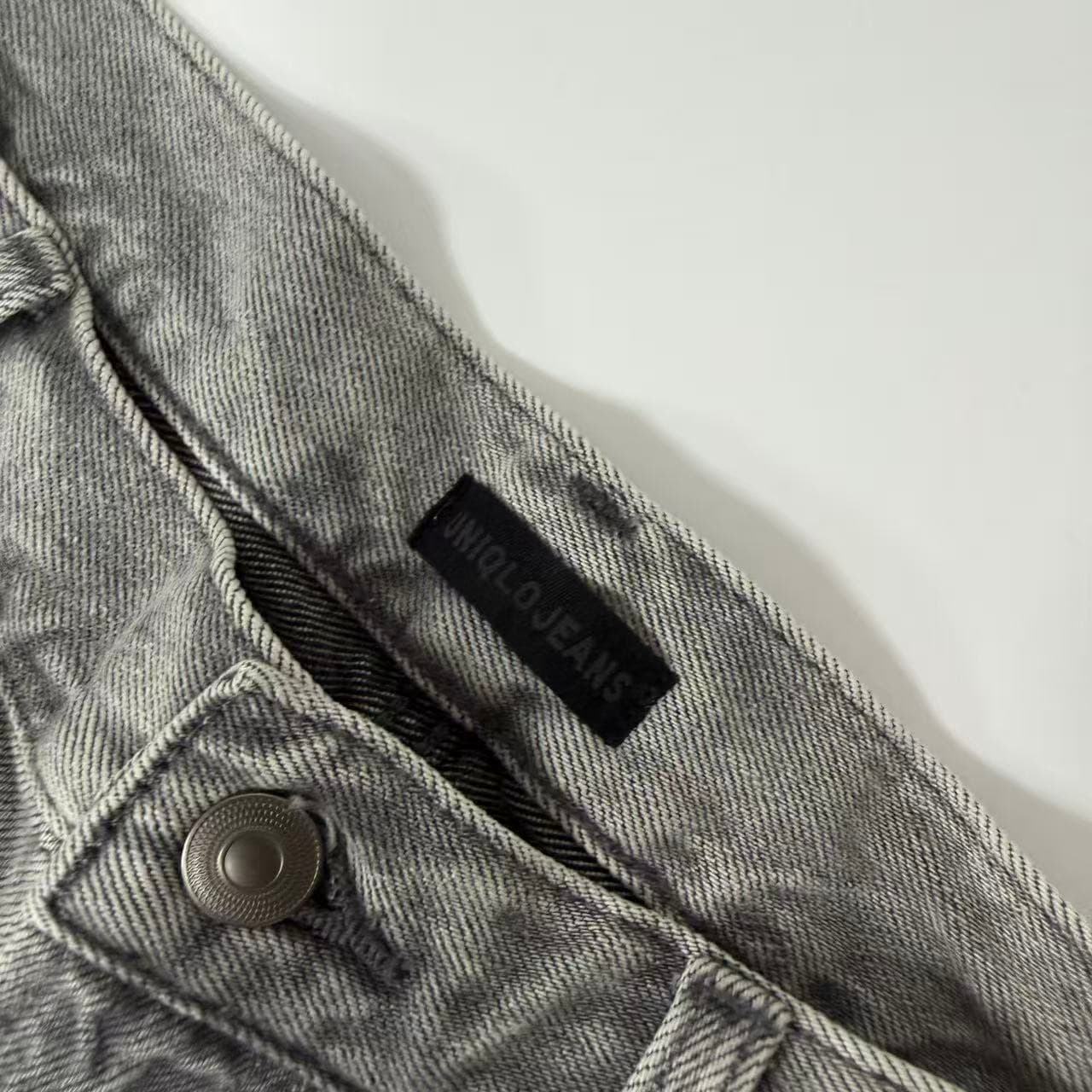 2000s Uniqlo Grey Wide Leg Jeans — photo 2 of 7