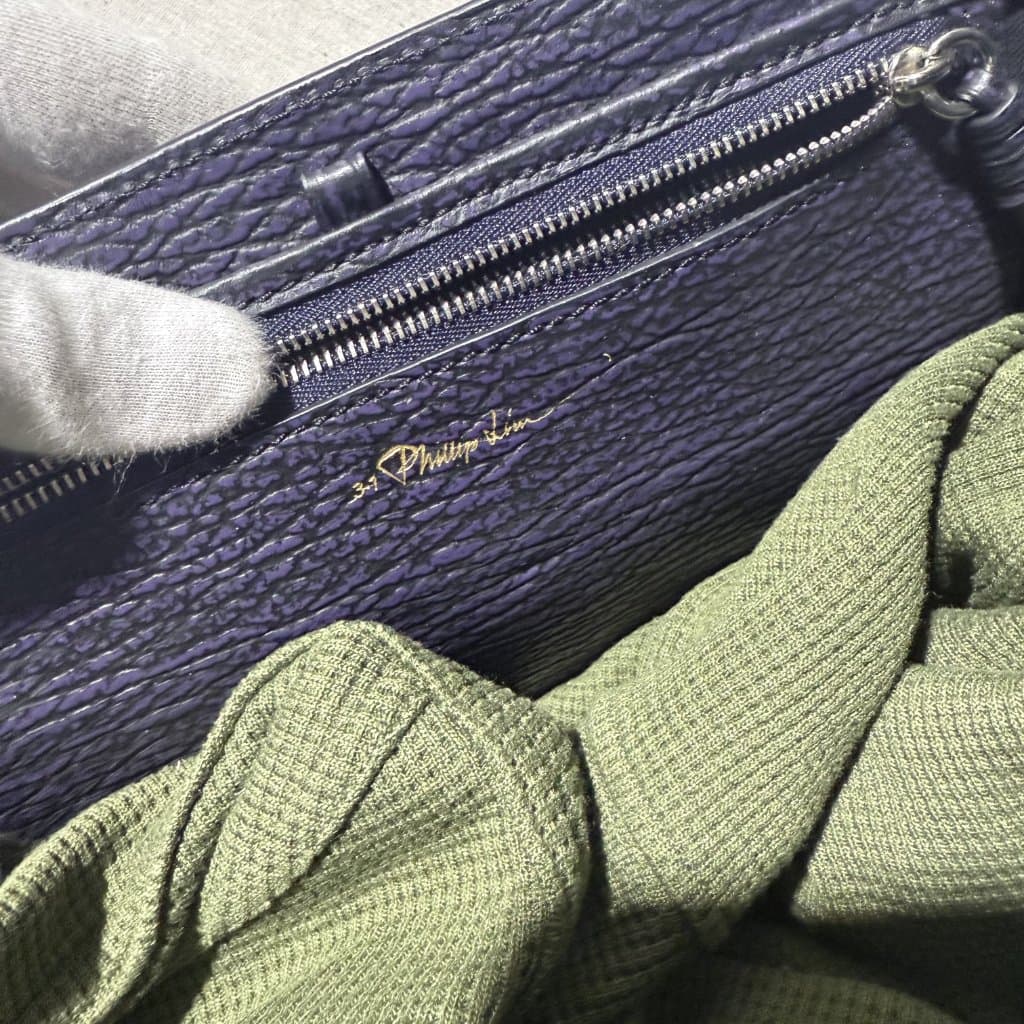 3.1 Phillip Lim Pashli Medium Satchel Navy Leather Handbag — photo 5 of 6
