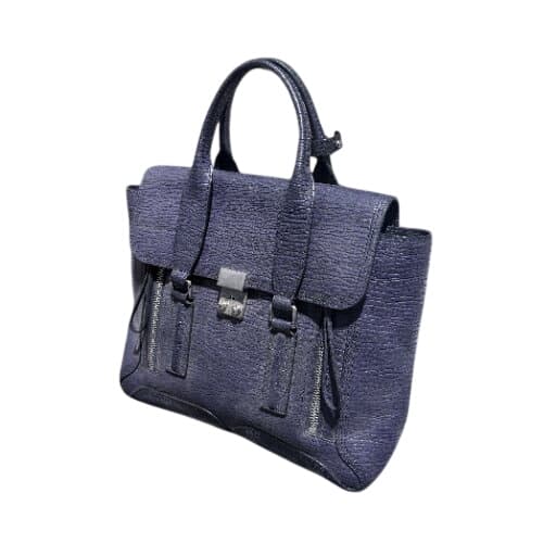 3.1 Phillip Lim Pashli Medium Satchel Navy Leather Handbag — photo 1 of 6