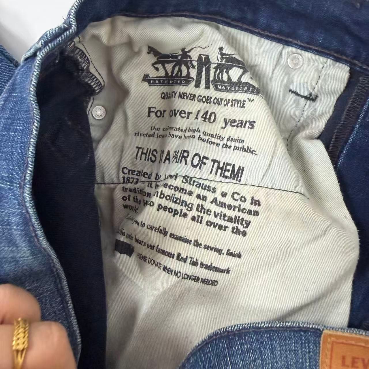 505 Regular Fit Jeans Blue Denim W34 — photo 4 of 11