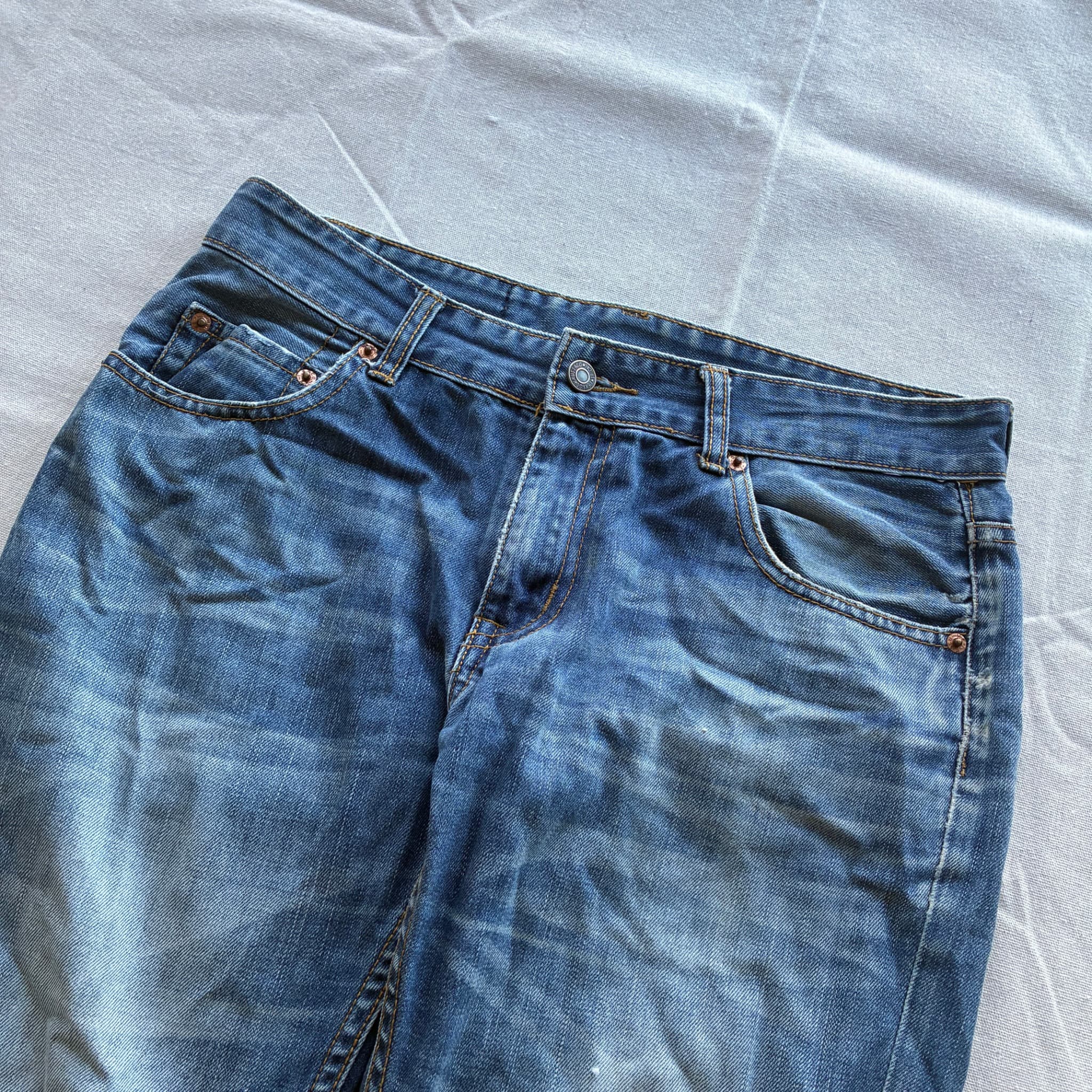 523 Men's Blue Acid Wash Denim Jeans Size 82cm — photo 3 of 6