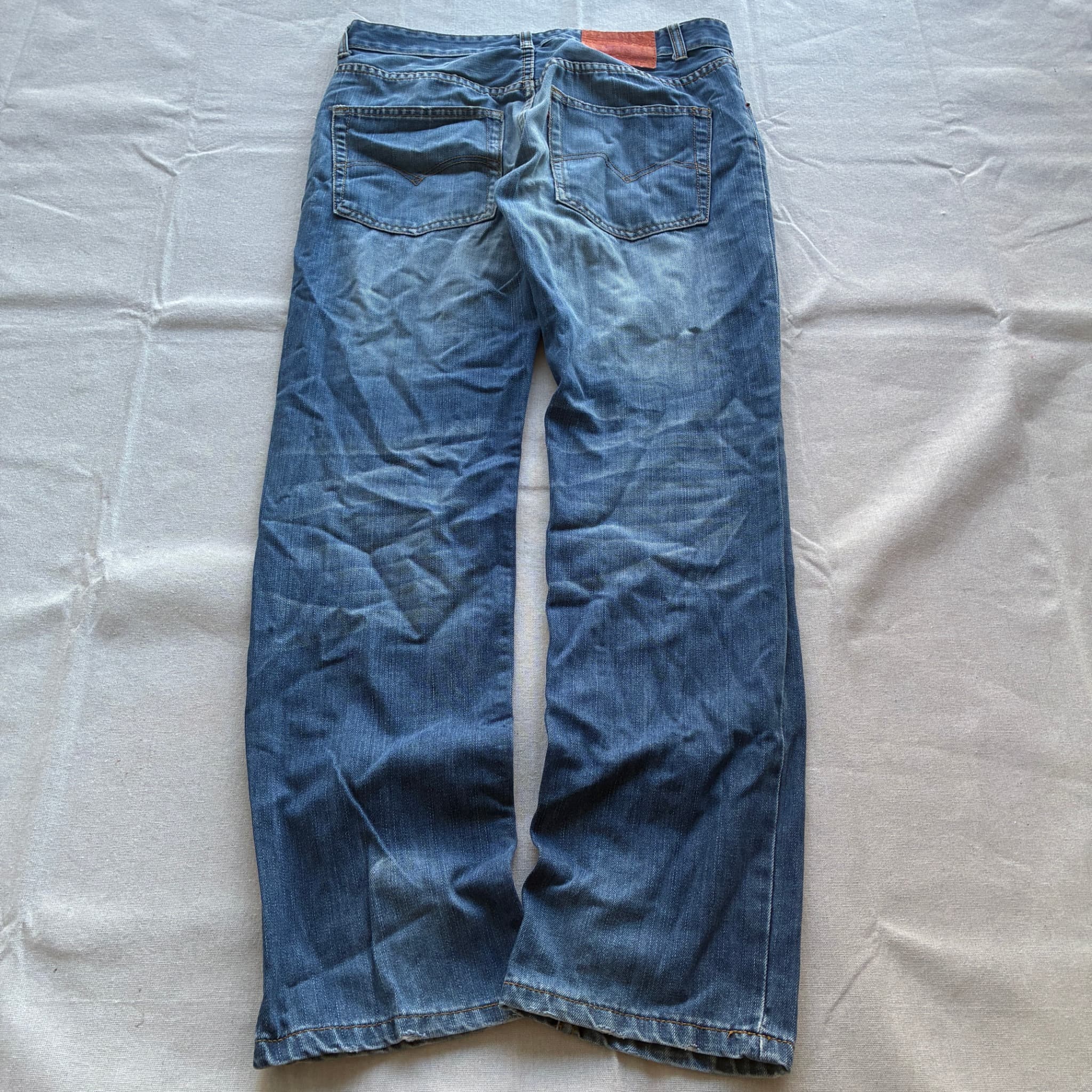 523 Men's Blue Acid Wash Denim Jeans Size 82cm — photo 4 of 6