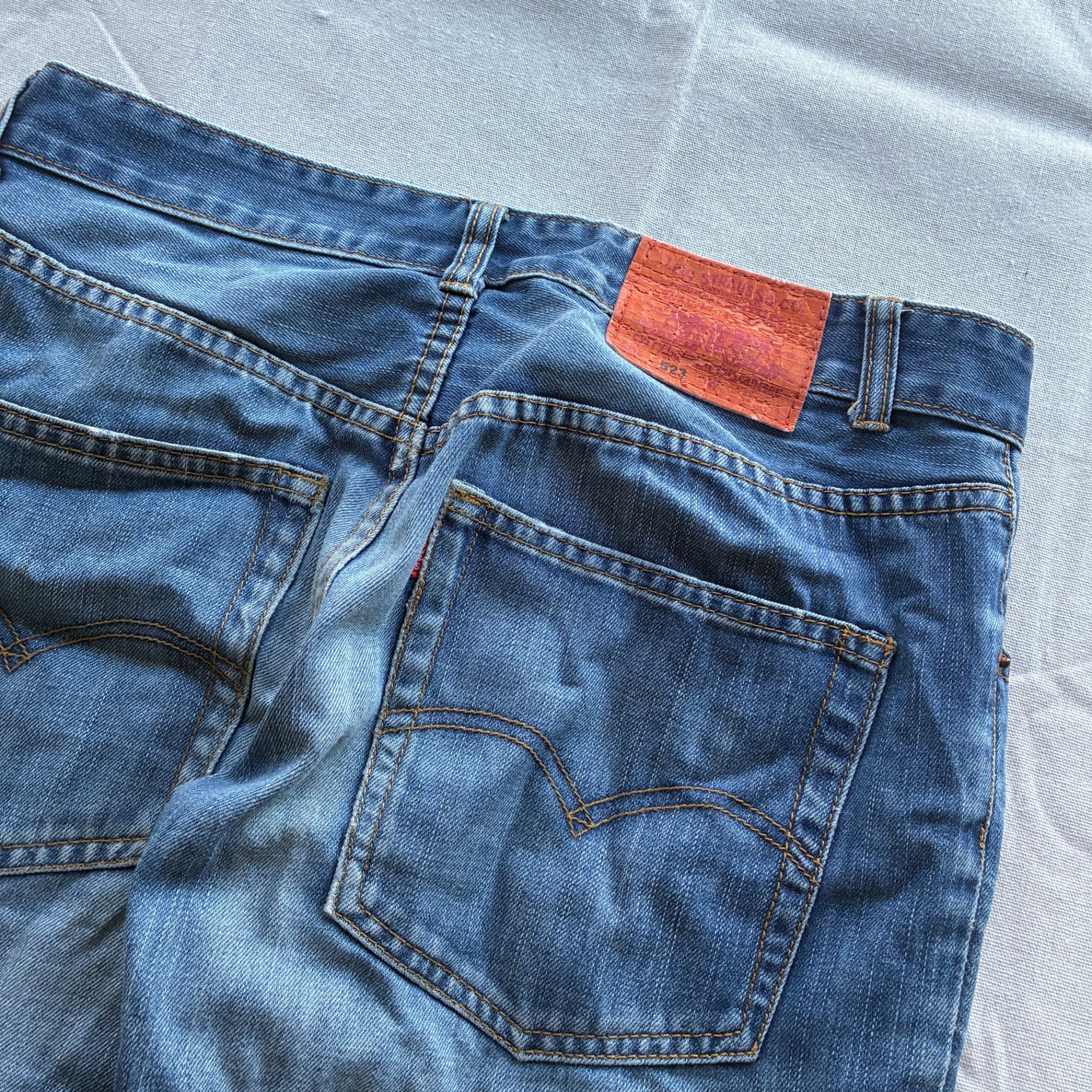 523 Men's Blue Acid Wash Denim Jeans Size 82cm — photo 5 of 6