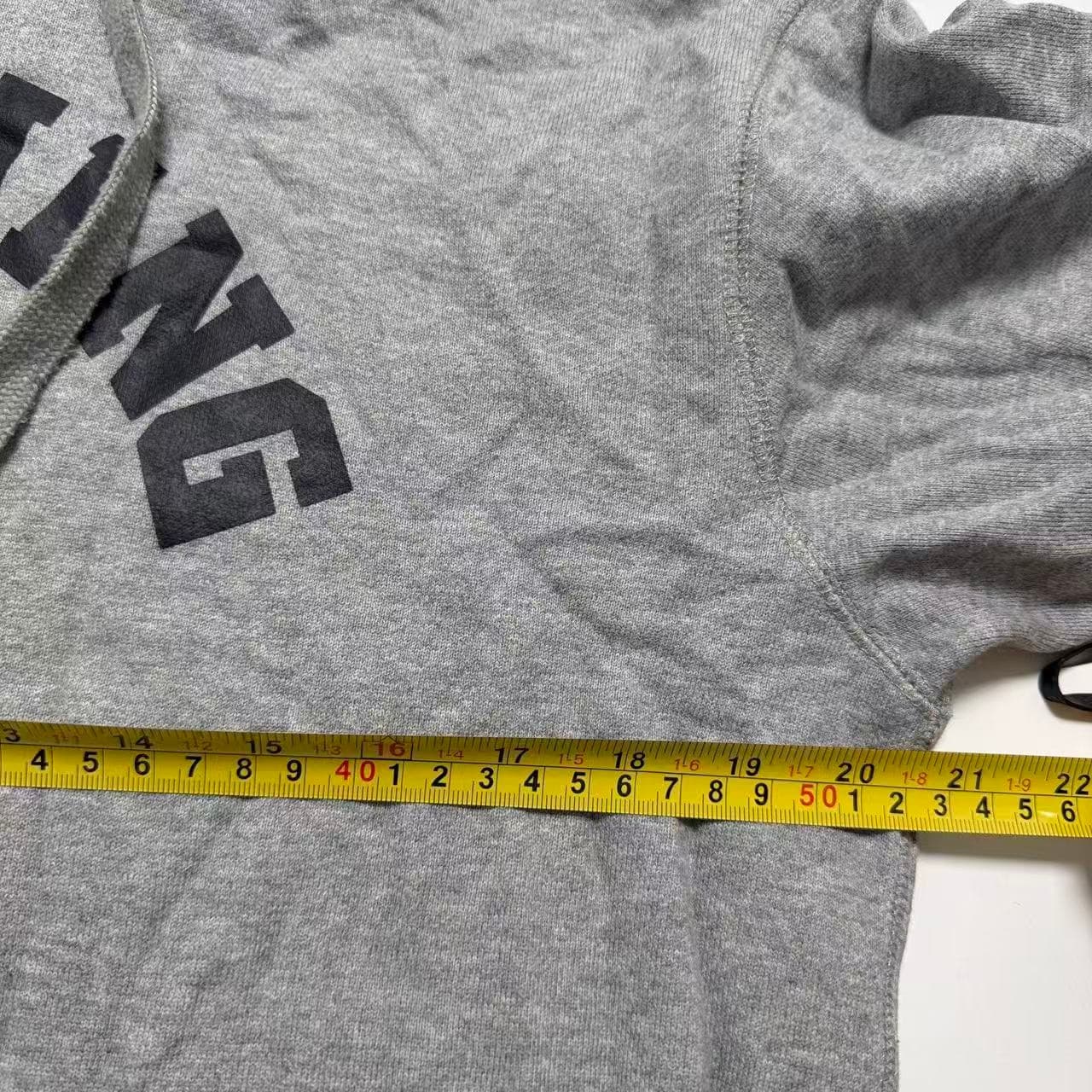 A Bathing Ape BAPE College Logo Pullover Hoodie Grey — photo 3 of 7