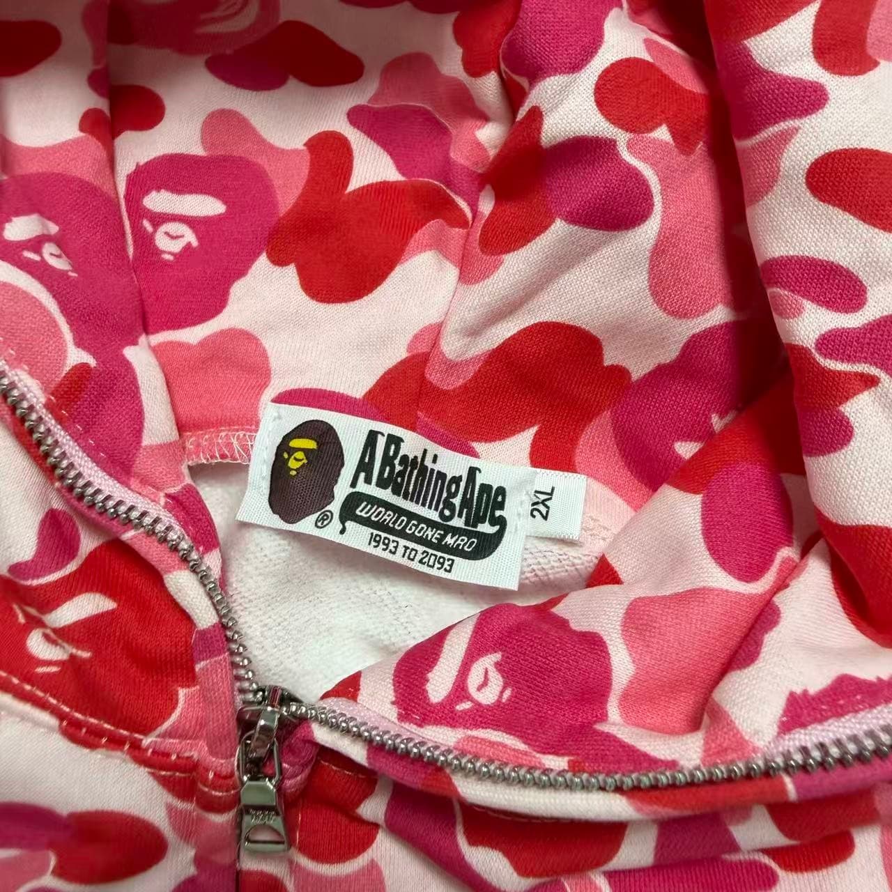 A Bathing Ape BAPE Pink Camo Full Zip Hoodie With Ears — photo 4 of 7