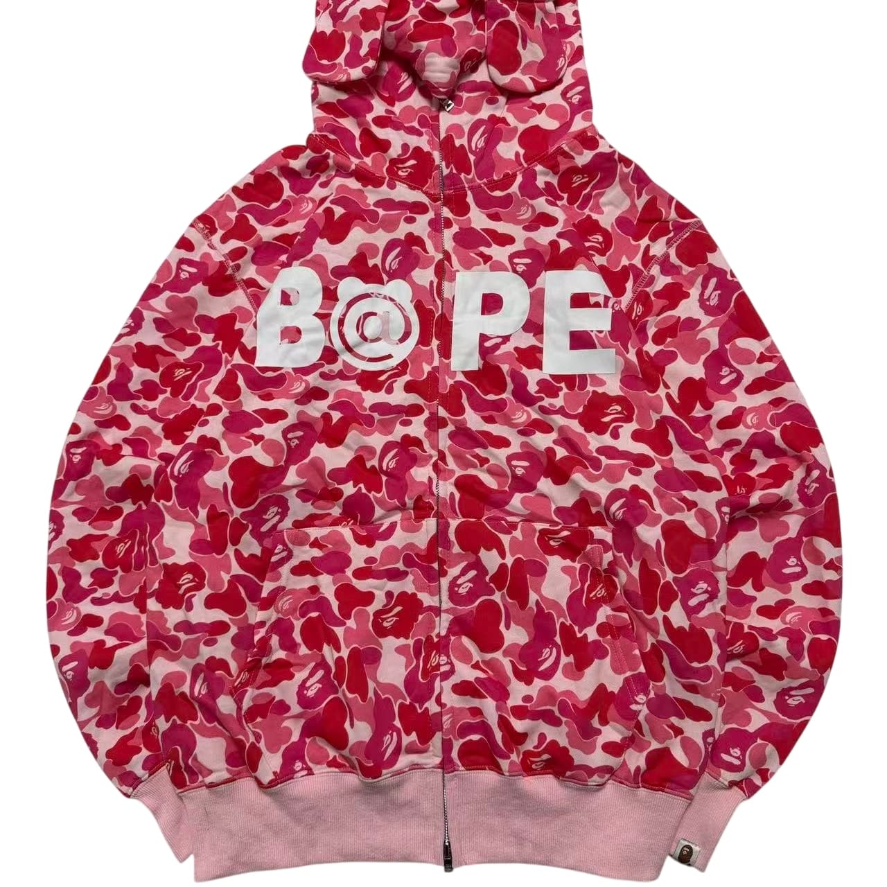 A Bathing Ape BAPE Pink Camo Full Zip Hoodie With Ears — photo 1 of 7