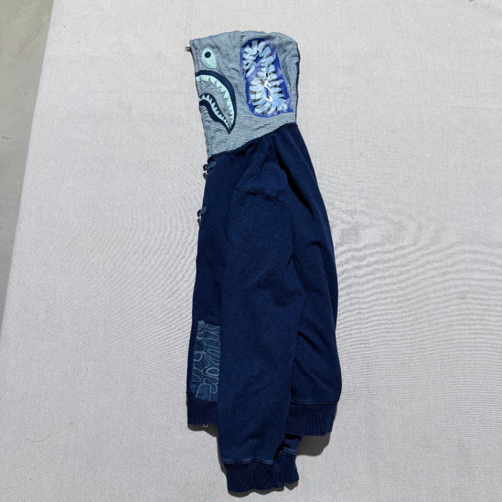 A Bathing Ape BAPE Shark Hoodie Navy Toggle Closure Size M — photo 3 of 8