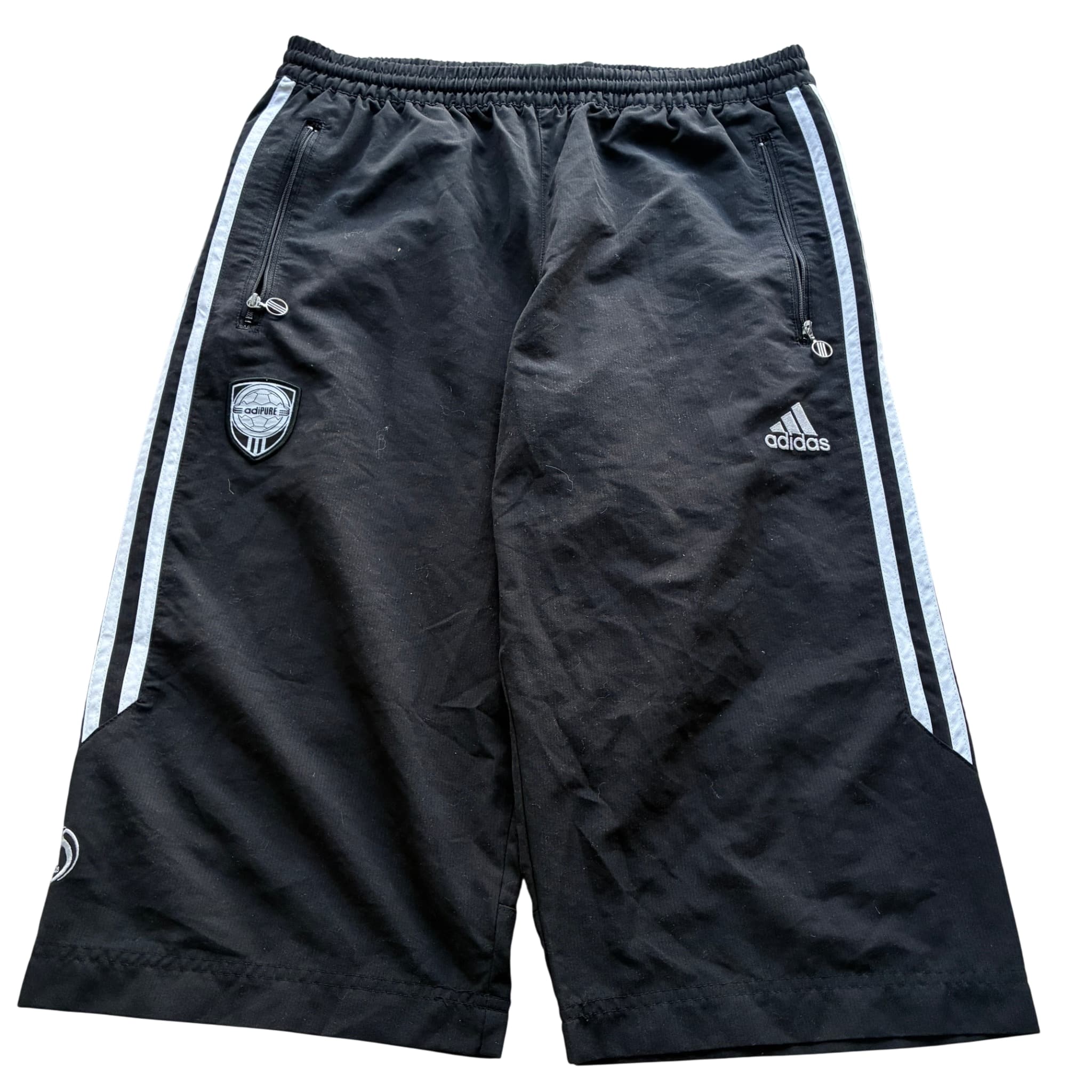 Adidas Adipure Men's Soccer Training Shorts Black With Zipper Pockets Size L — photo 1 of 6