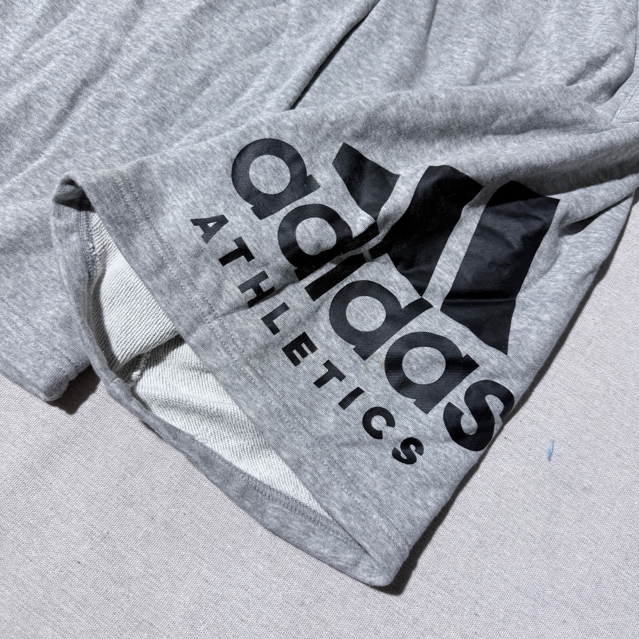 Adidas Athletics Badge of Sport Grey Jersey Shorts Size XL — photo 2 of 6