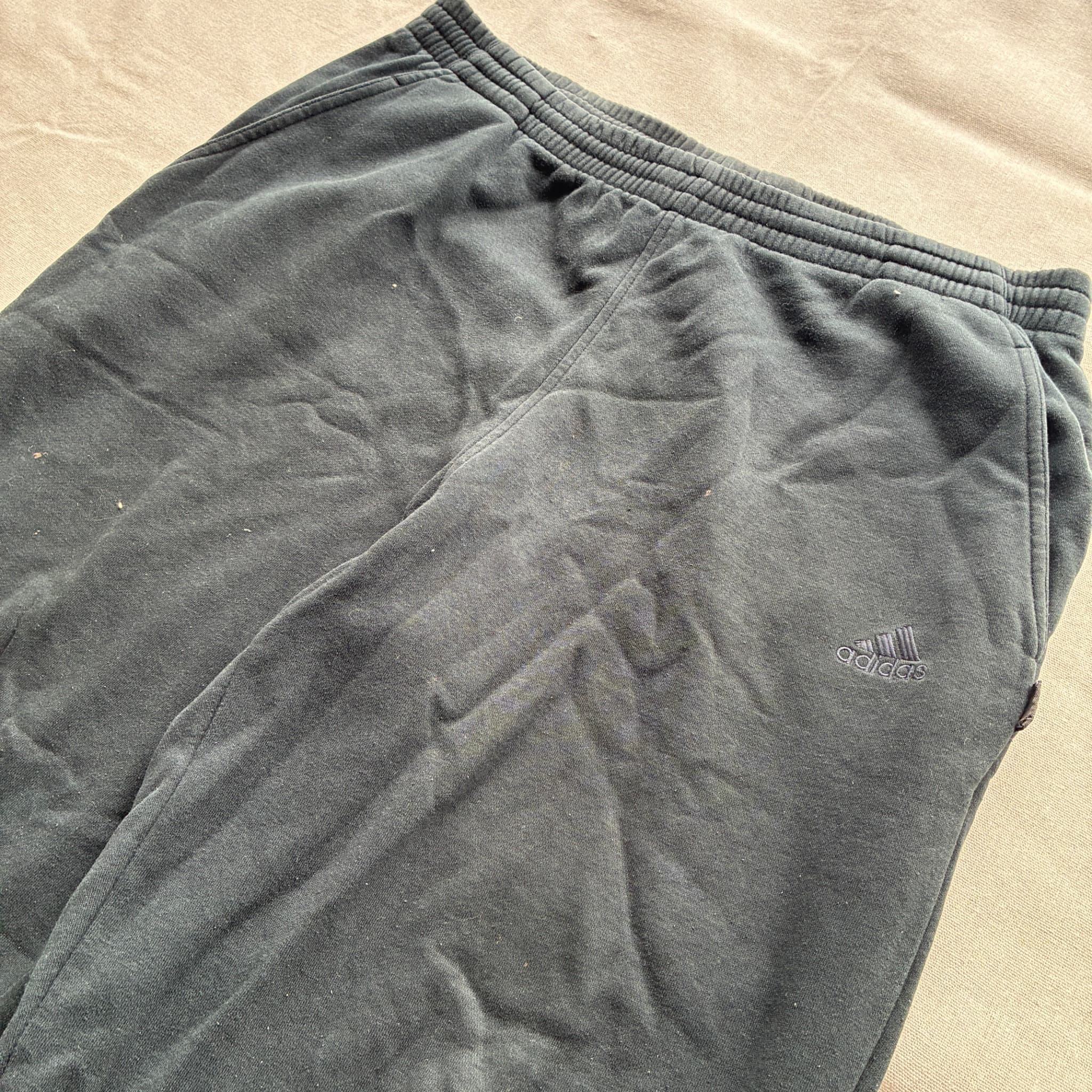 Adidas Black Fleece Sweatpants Baggy Vintage 2000s Release Size L — photo 3 of 12