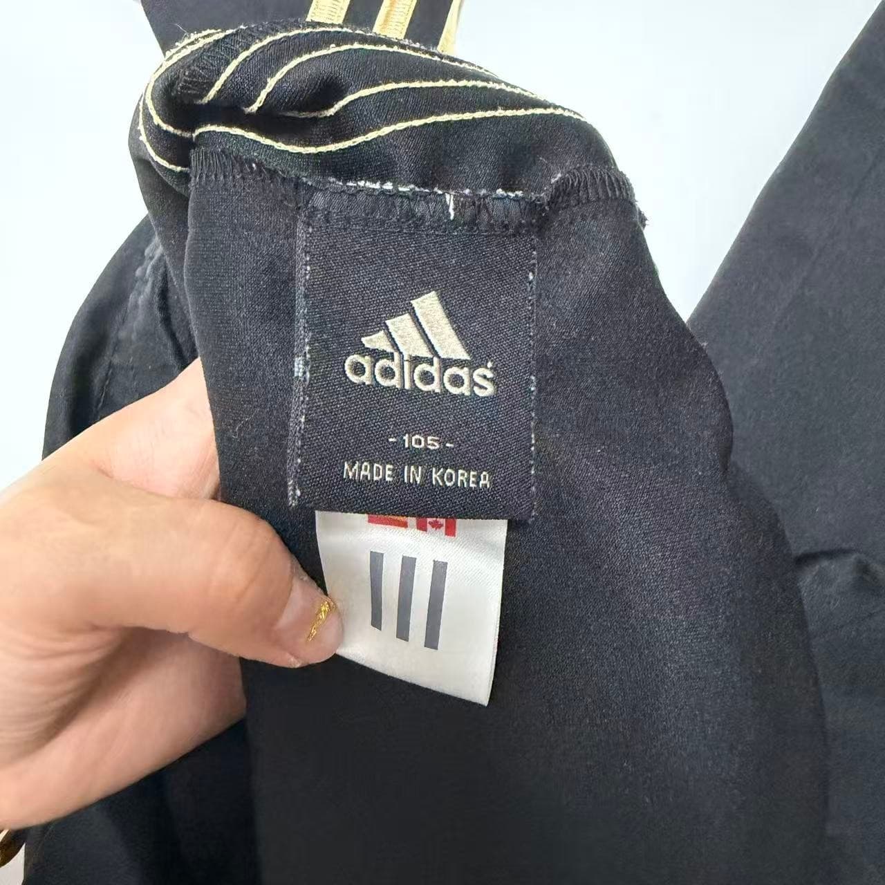 Adidas Black Gold Three-Stripe Track Pants — photo 4 of 11