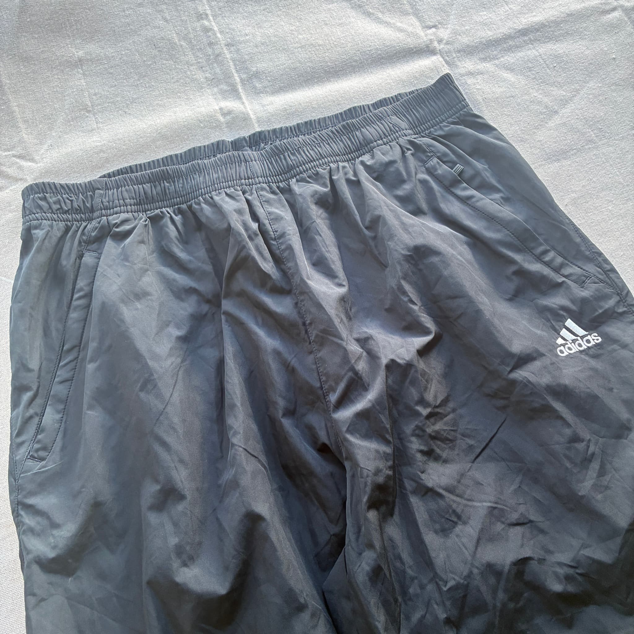 Adidas Black Nylon Track Pants XXL — photo 3 of 8