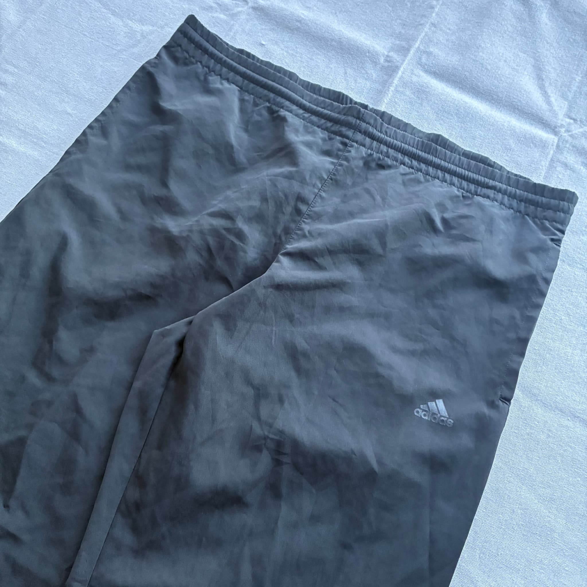 Adidas Black Nylon Windbreaker Track Pants Baggy Vintage 2000s Release Size M — photo 3 of 12