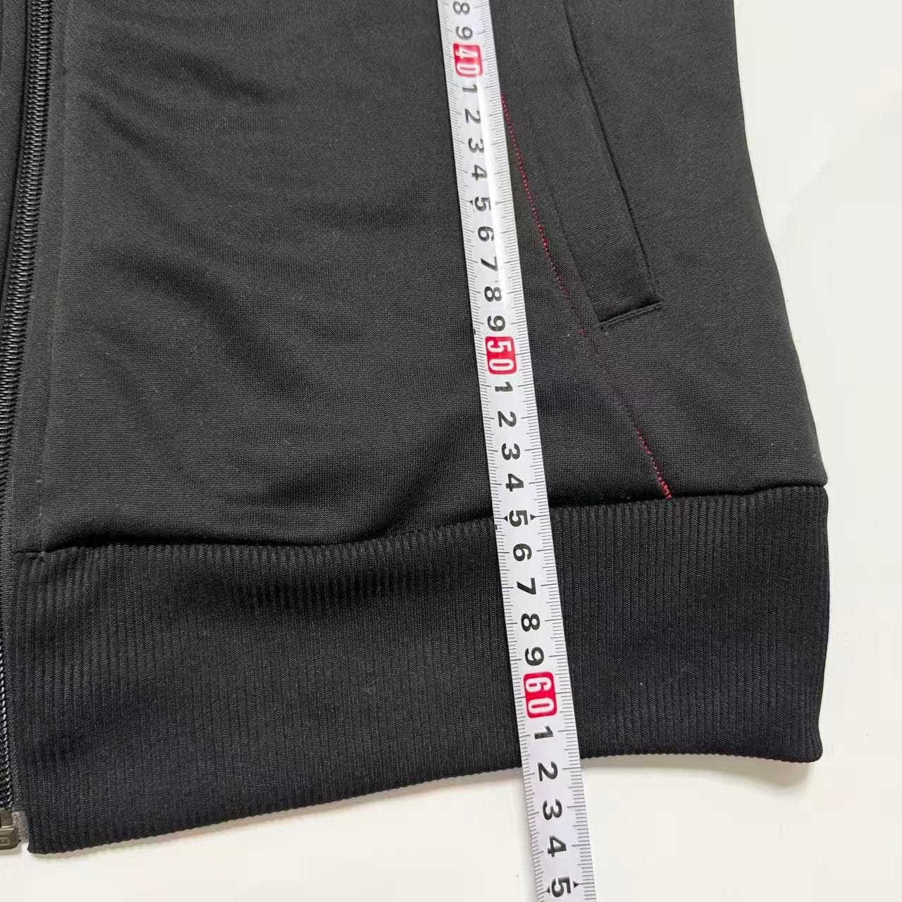 Adidas Black & Red 3-Stripe Full-Zip Hoodie — photo 5 of 6