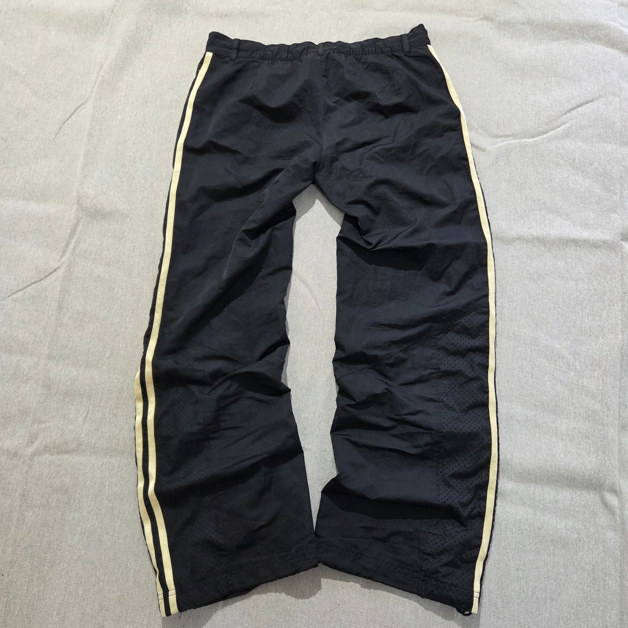 Adidas Black Trousers With Side Stripes Baggy Vintage 2000s Release — photo 4 of 8