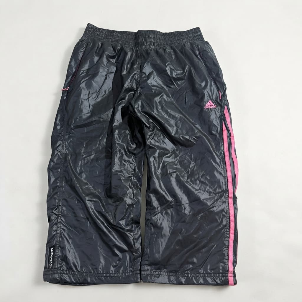 Adidas ClimaProof Women's Black and Pink Capri Track Pants — photo 1 of 6