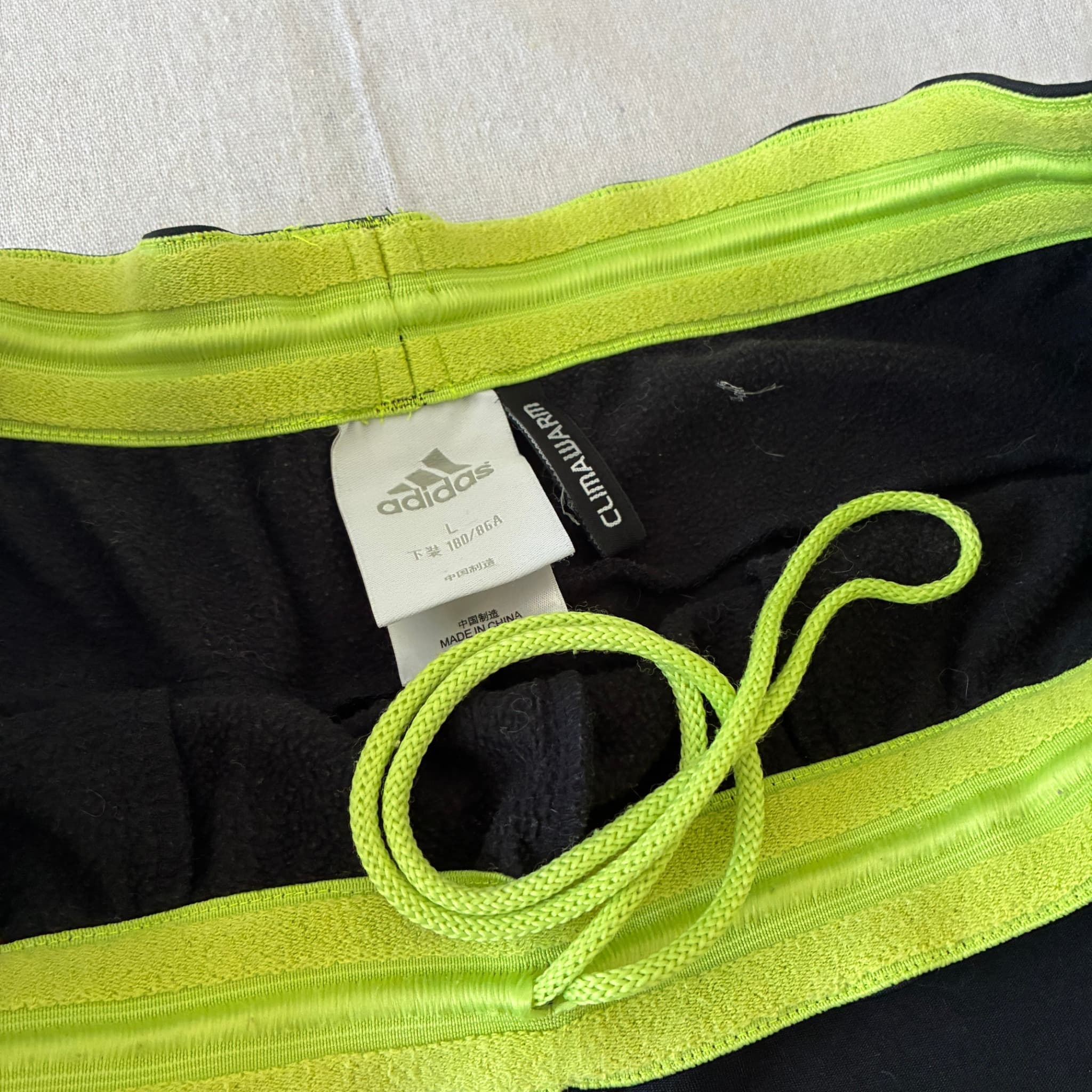 Adidas Climawarm Track Pants Black Gold Piping Size L — photo 4 of 7