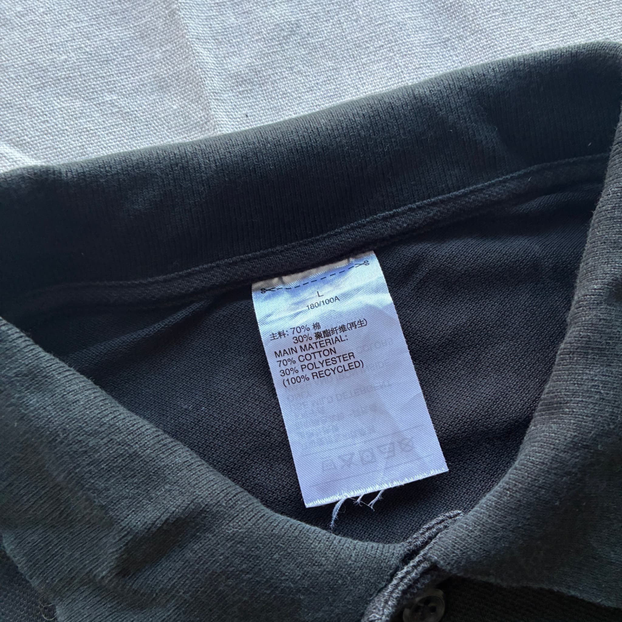 Adidas Essentials 3-Stripes Polo Shirt Black White Size L — photo 3 of 5