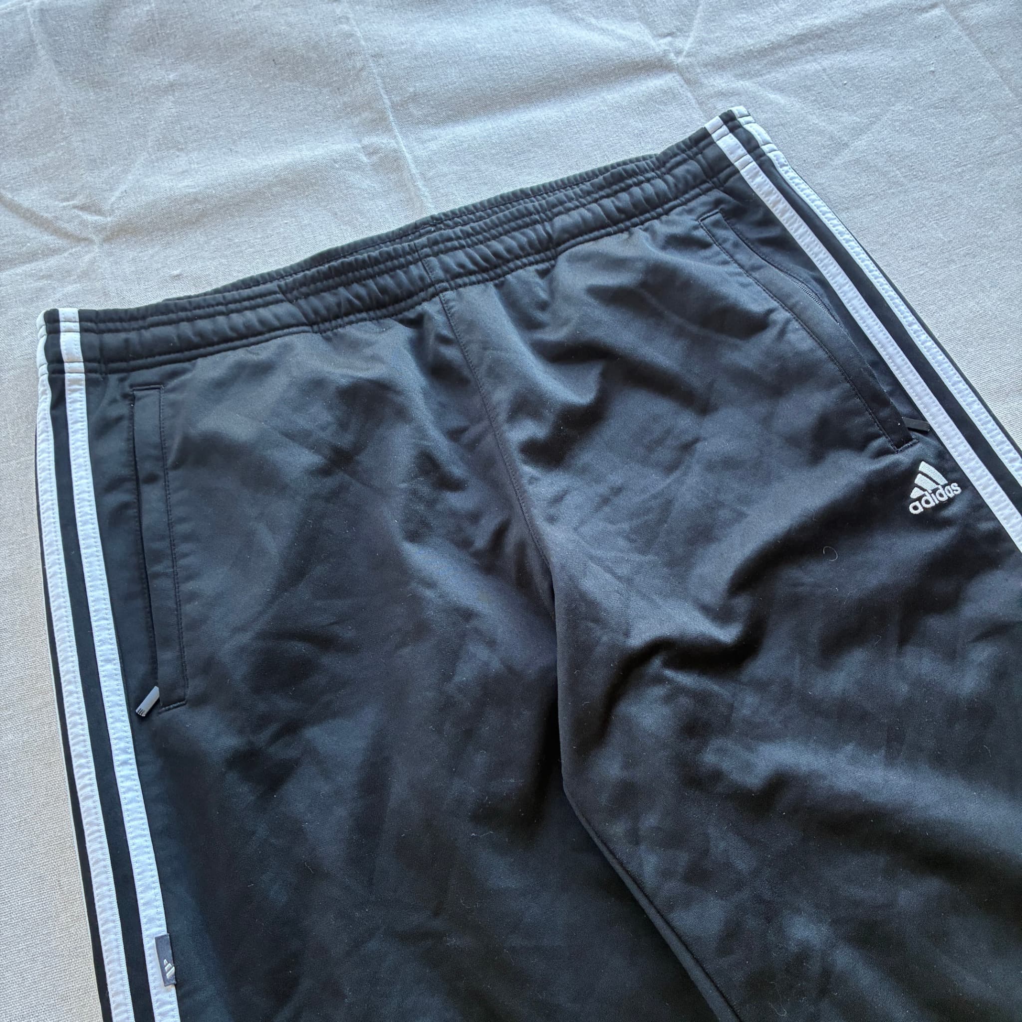 Adidas Men's Black 3-Stripes Track Pants Size L — photo 4 of 9