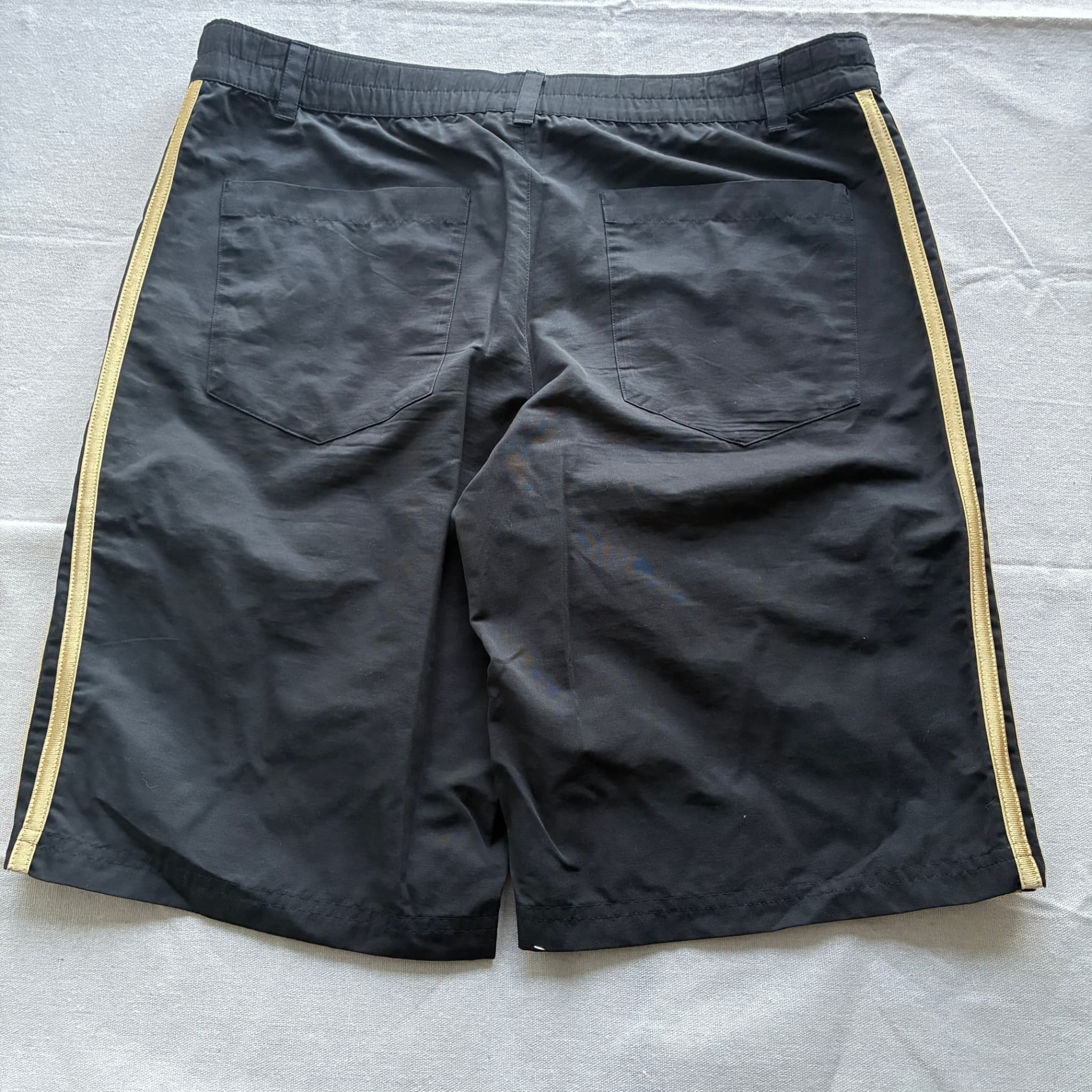 Adidas Men's Black And Gold 3-Stripe Athletic Shorts Size L — photo 5 of 7