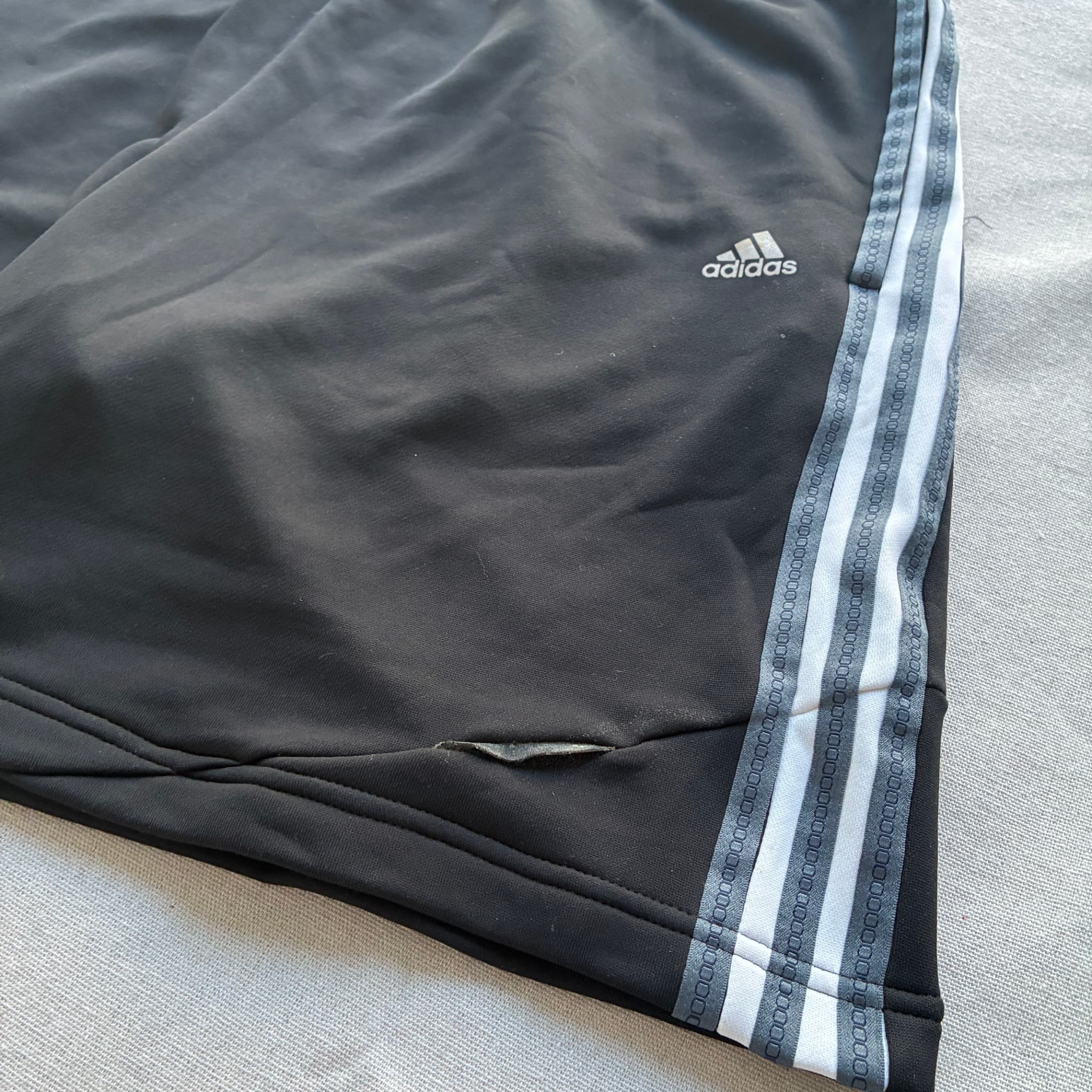 Adidas Men's Black Athletic Shorts 3-Stripe Side Detail Size L — photo 2 of 7