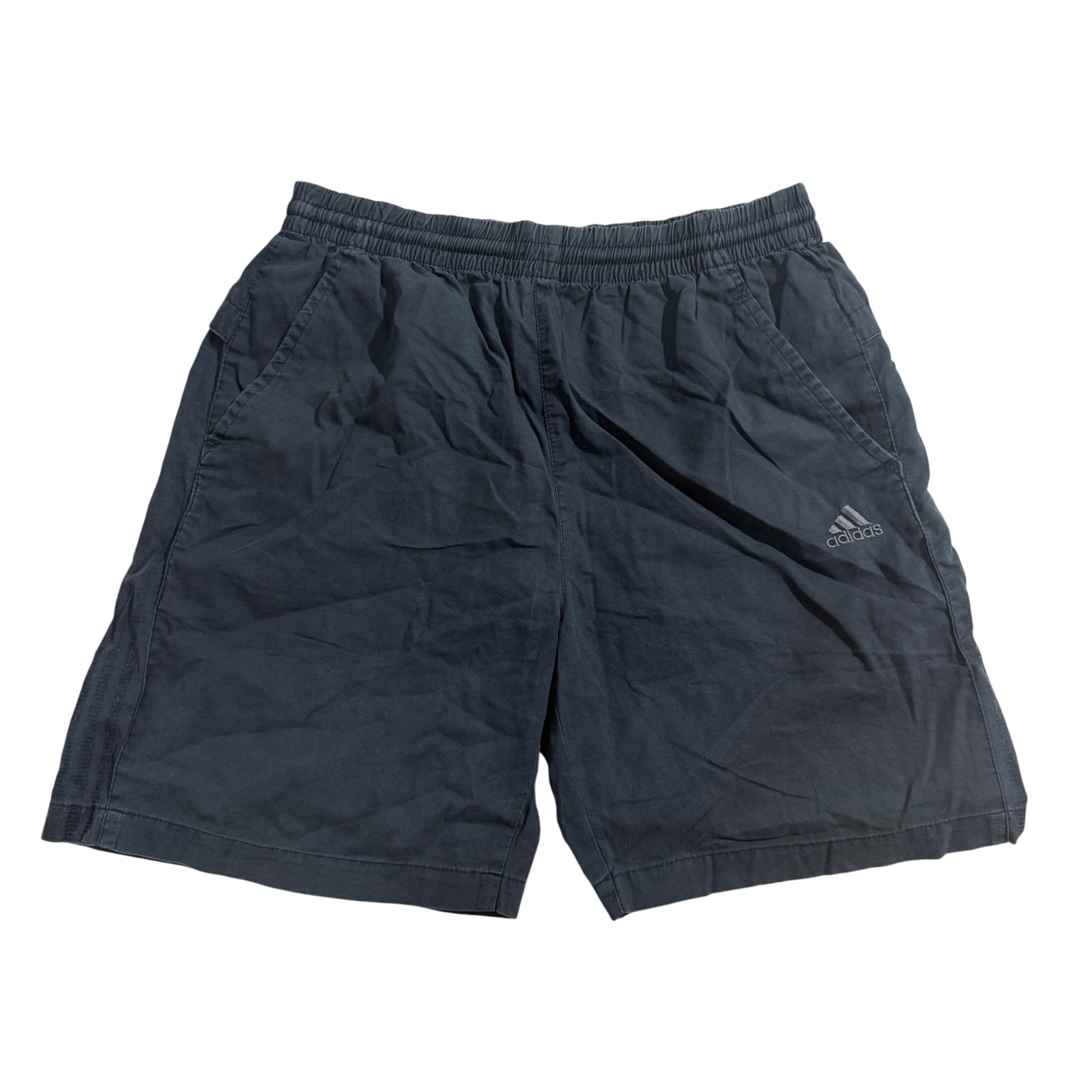 Adidas Men's Black Essential Cotton Blend Elastic Waist Shorts — photo 1 of 5