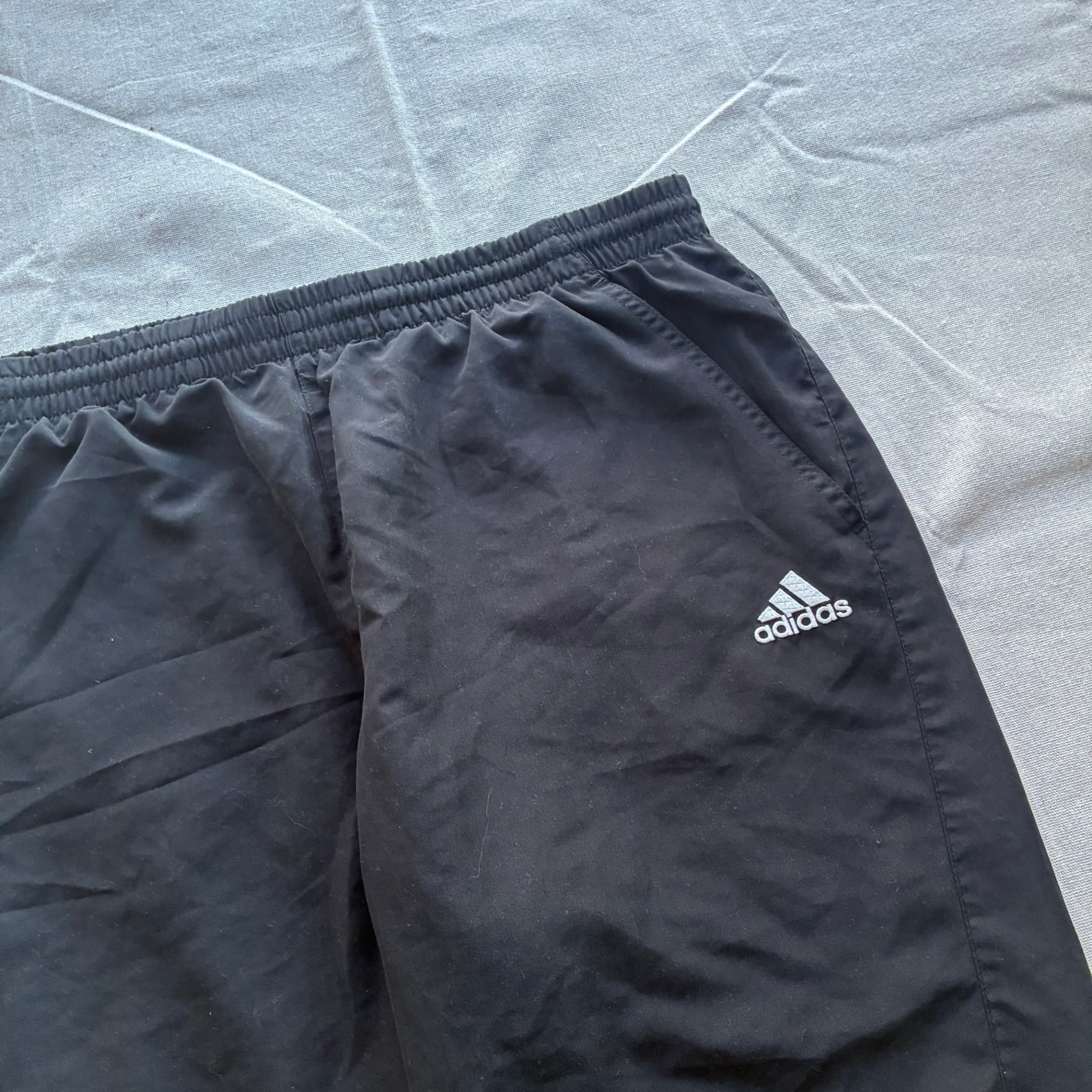 Adidas Men's Black Nylon Athletic Cargo Shorts With Drawstring Hem — photo 3 of 7