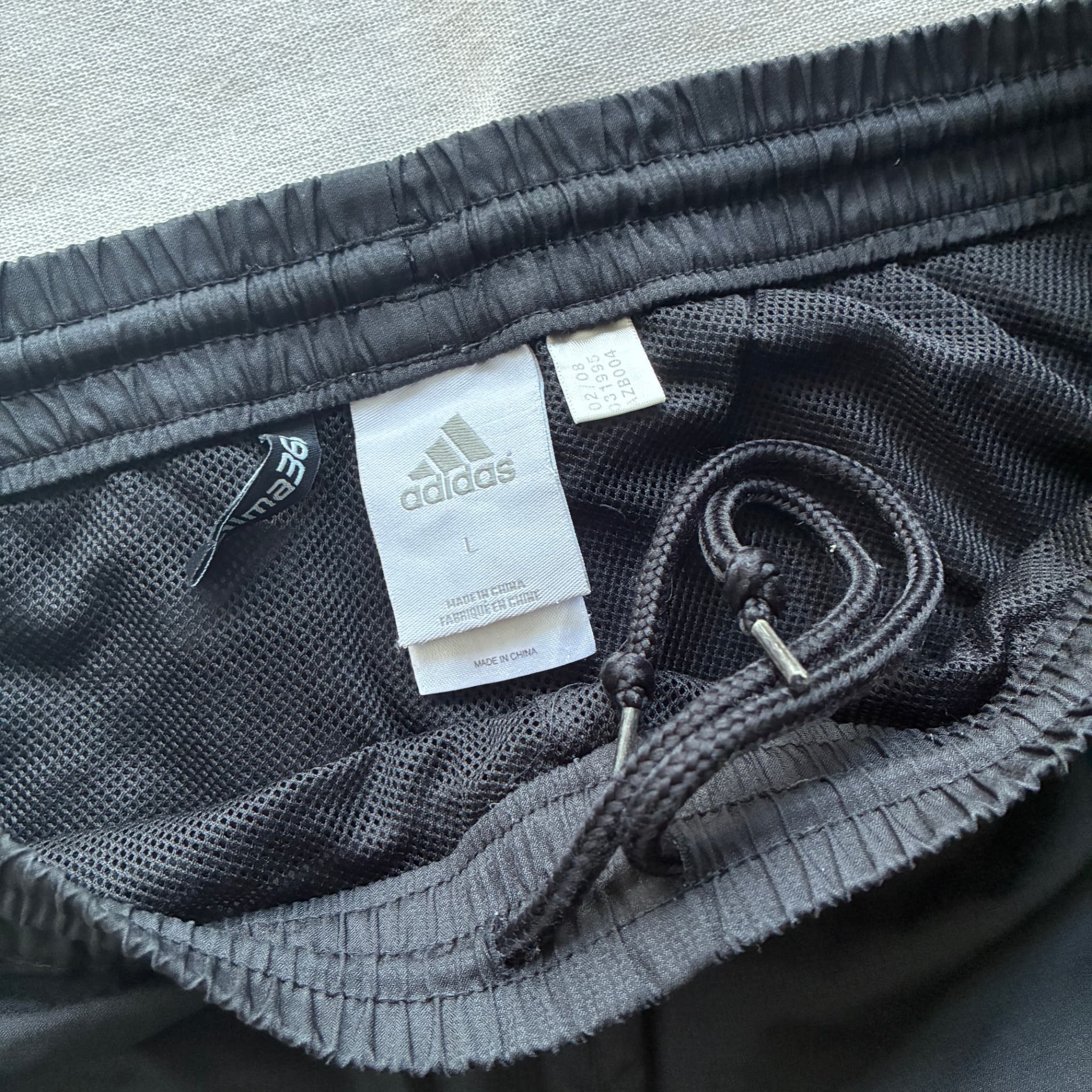 Adidas Men's Black Nylon Athletic Shorts With Side Stripe Detail Size L — photo 4 of 6