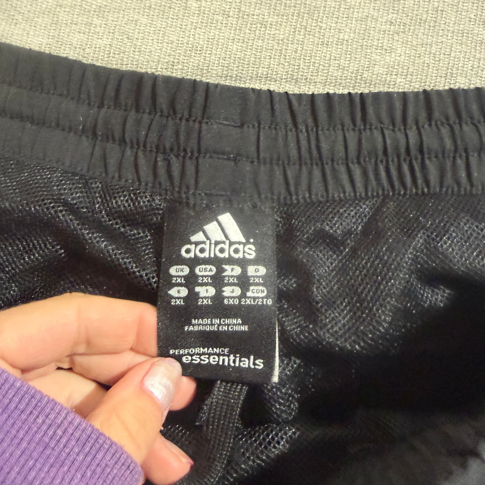 Adidas Men's Black Red Three-Stripe Track Shorts 2XL — photo 5 of 7