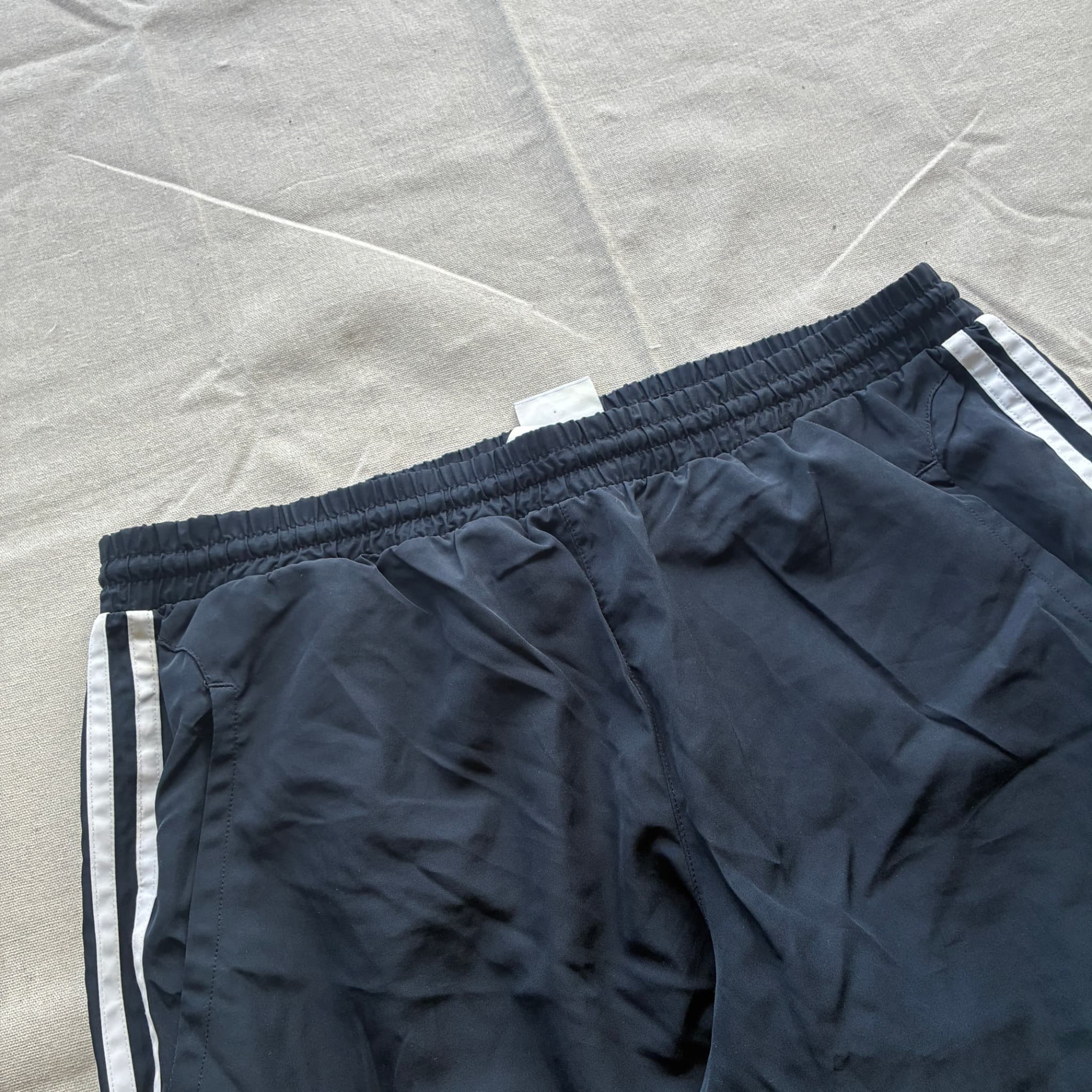 Adidas Men's Black Three-Stripe Athletic Track Pants Baggy Vintage 2000s 2XL — photo 3 of 7