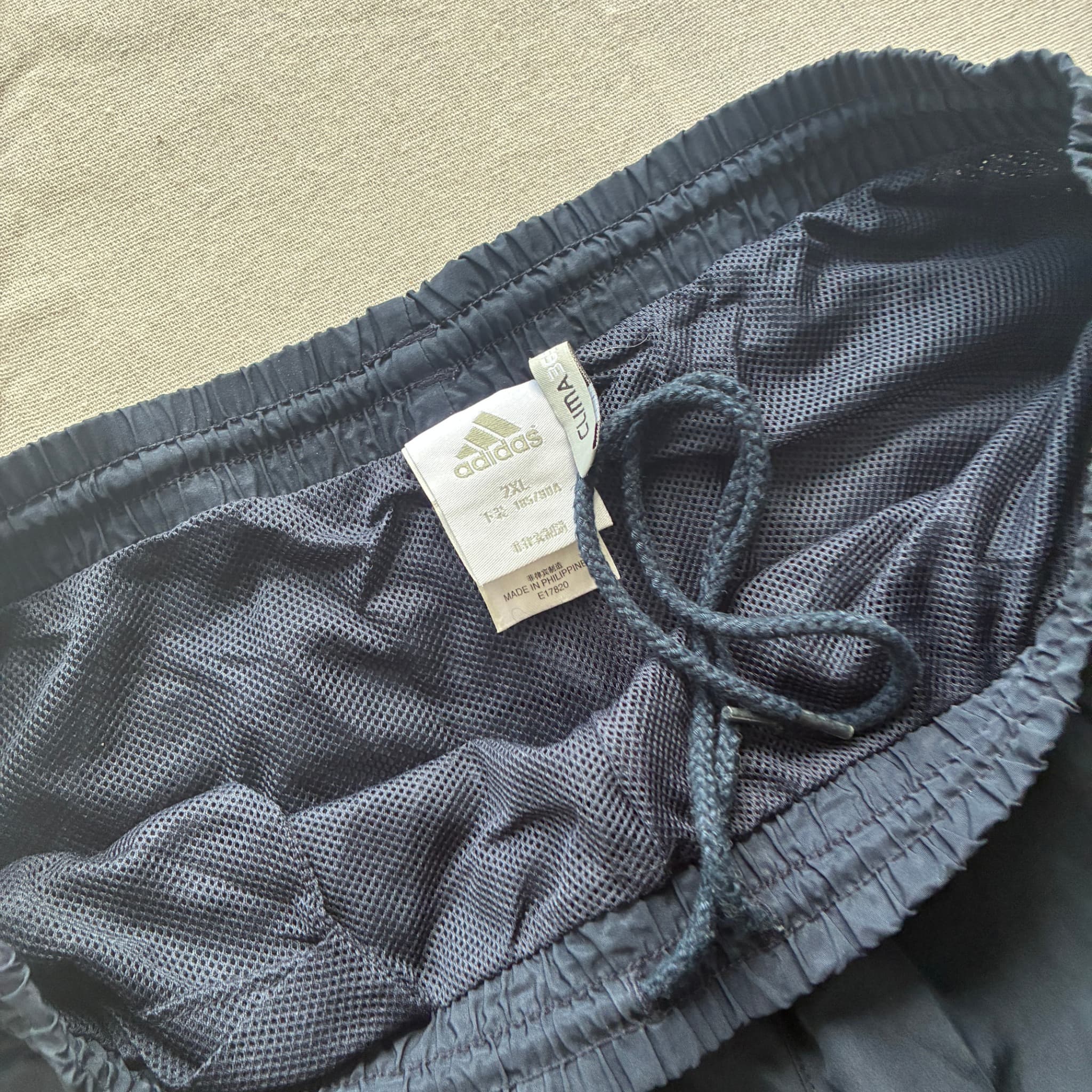 Adidas Men's Black Three-Stripe Athletic Track Pants Baggy Vintage 2000s 2XL — photo 4 of 7