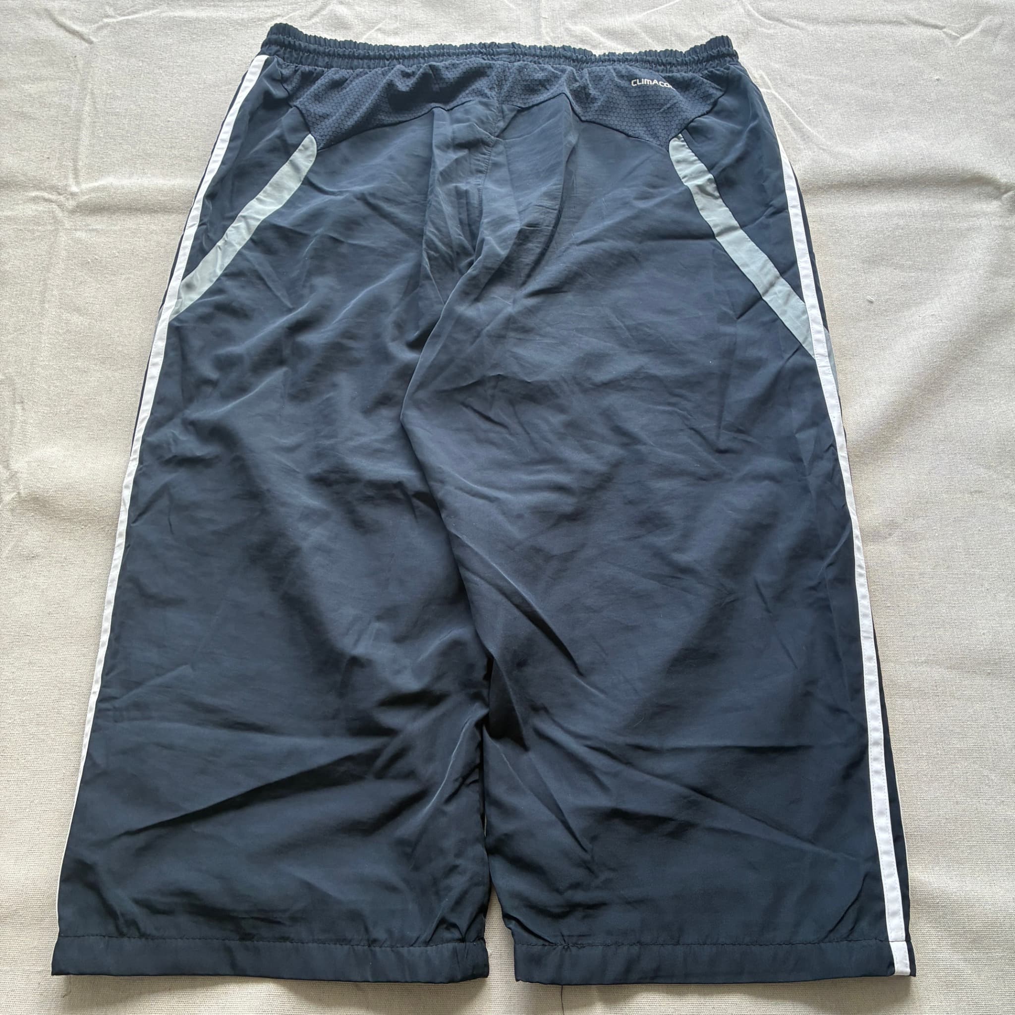 Adidas Men's Black Three-Stripe Athletic Track Pants Baggy Vintage 2000s 2XL — photo 5 of 7