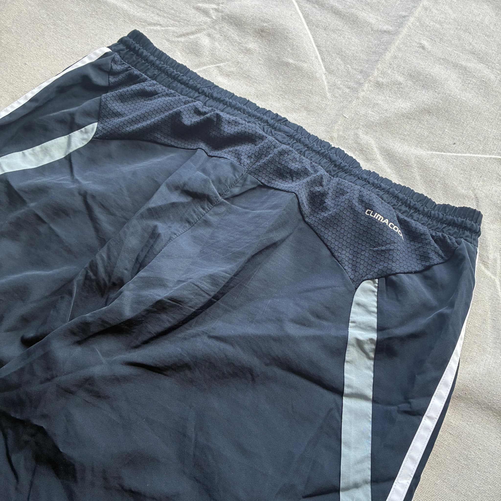 Adidas Men's Black Three-Stripe Athletic Track Pants Baggy Vintage 2000s 2XL — photo 6 of 7