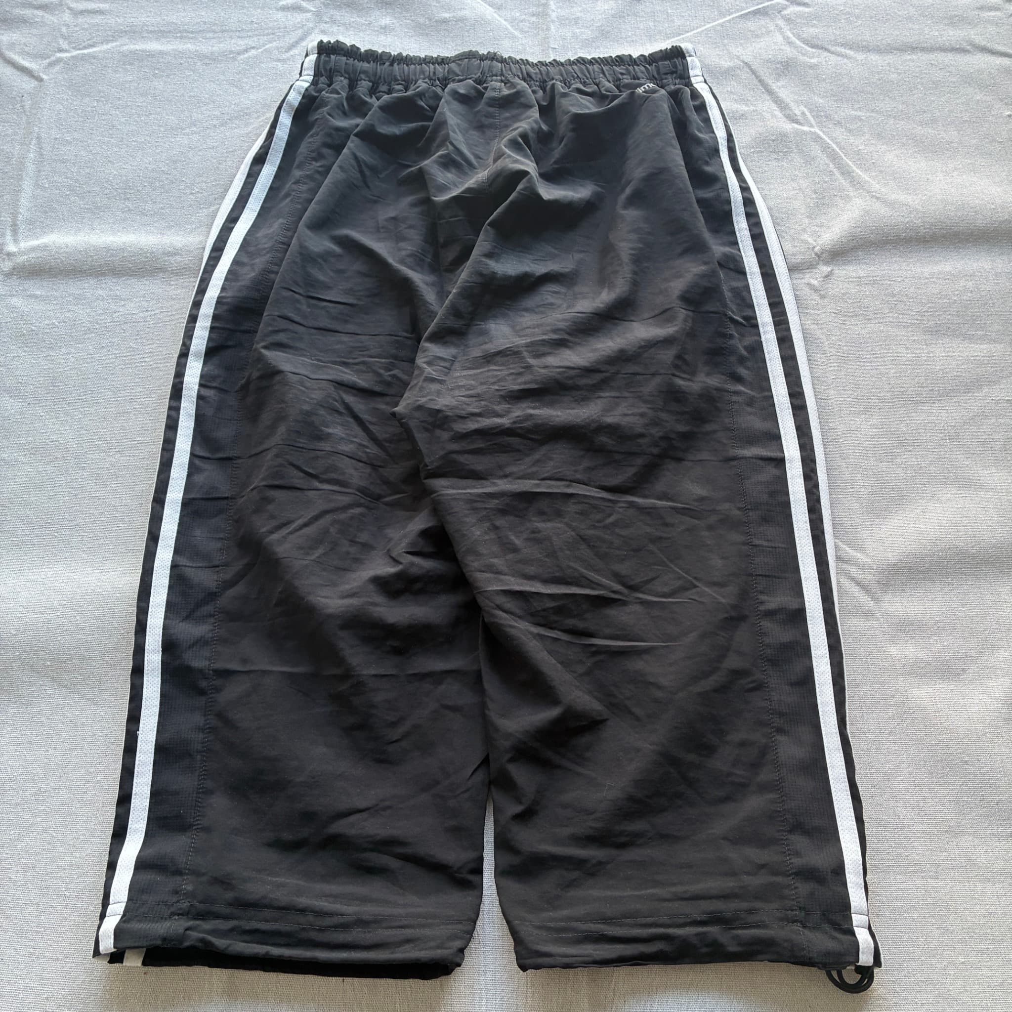 Adidas Men's Black Three-Stripe Track Pants Baggy Vintage 2000s Release M — photo 5 of 6